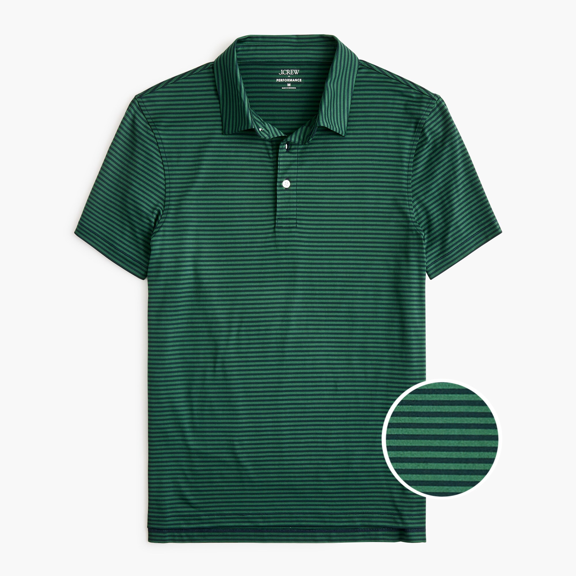 Striped performance polo shirt
