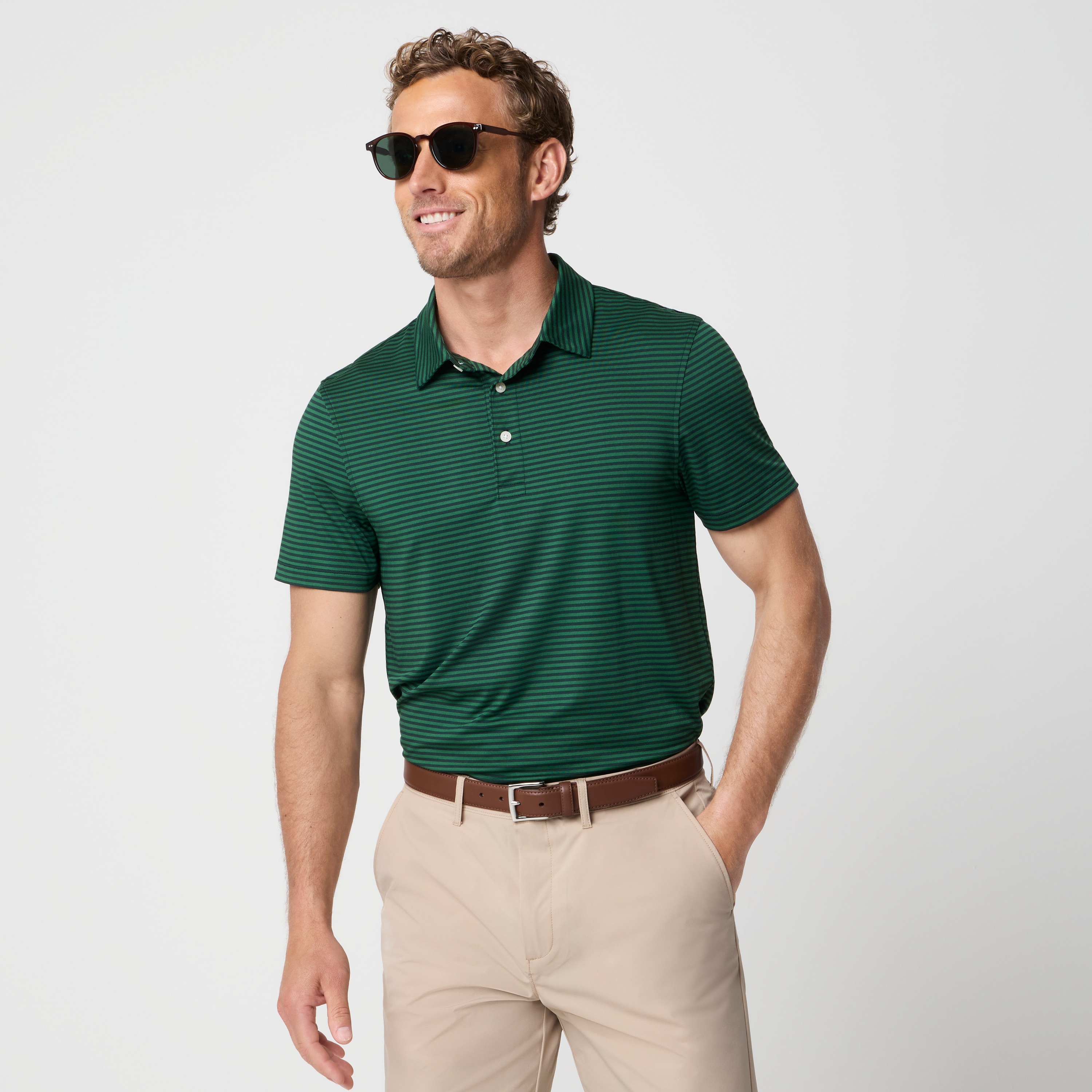 Striped Performance Polo Shirt For Men | Factory