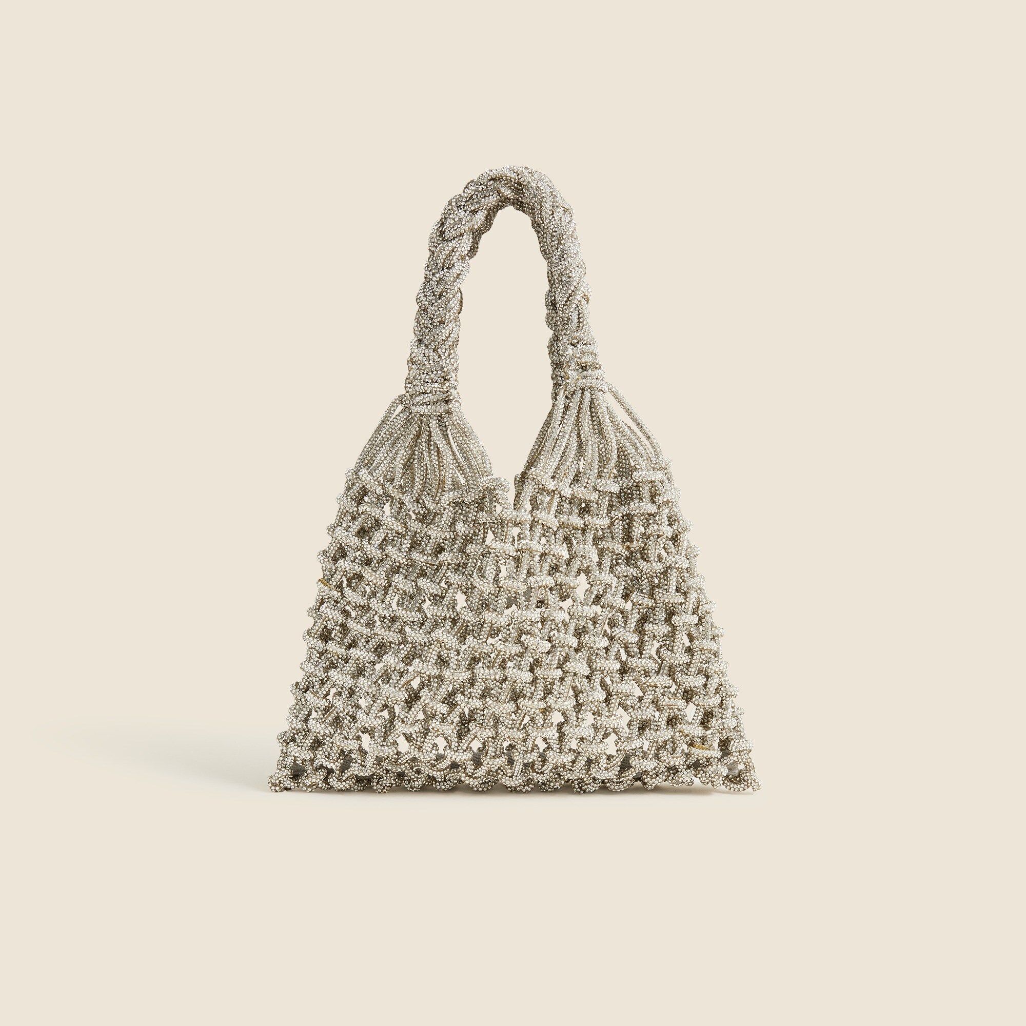 Collection Small Cadiz Handknotted Rope Tote With Crystals For