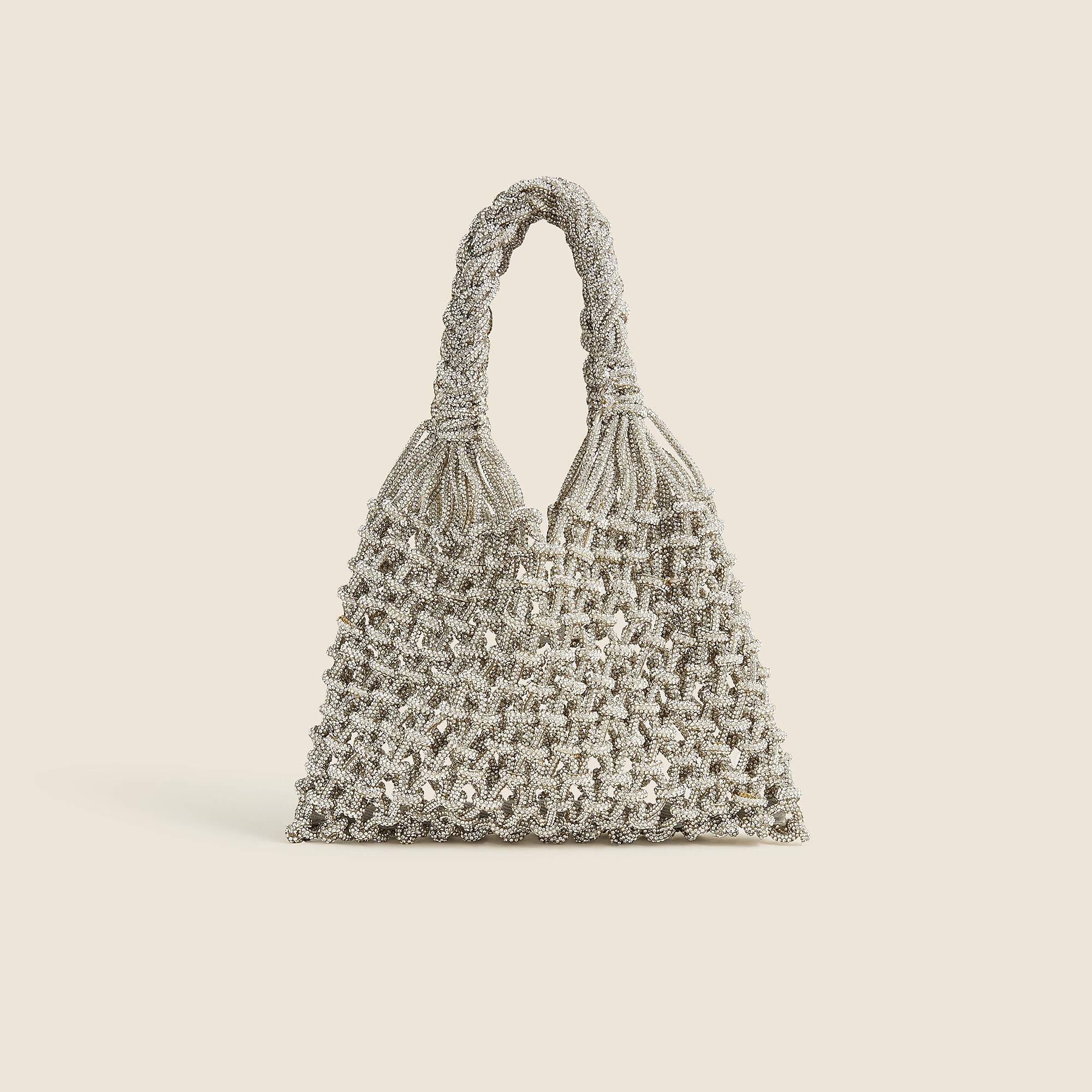 Collection small Cadiz handknotted rope tote with crystals