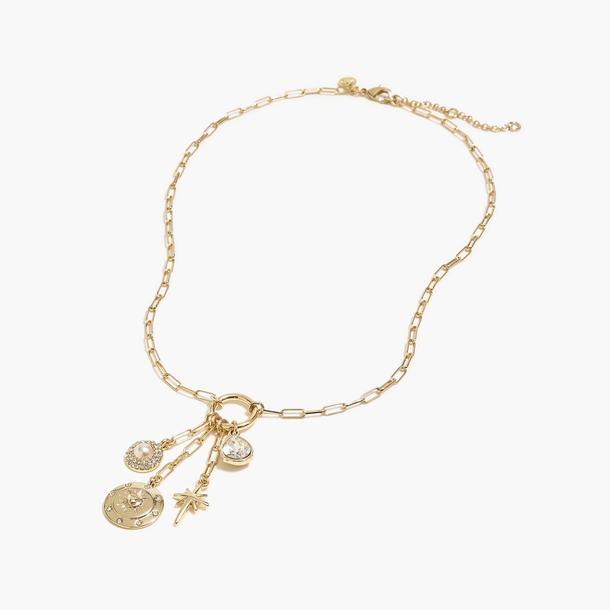 Hoop charm necklace