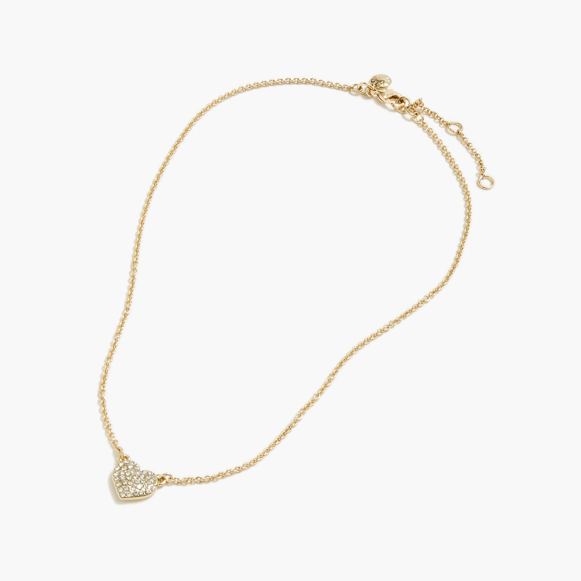  Pav&eacute; heart necklace