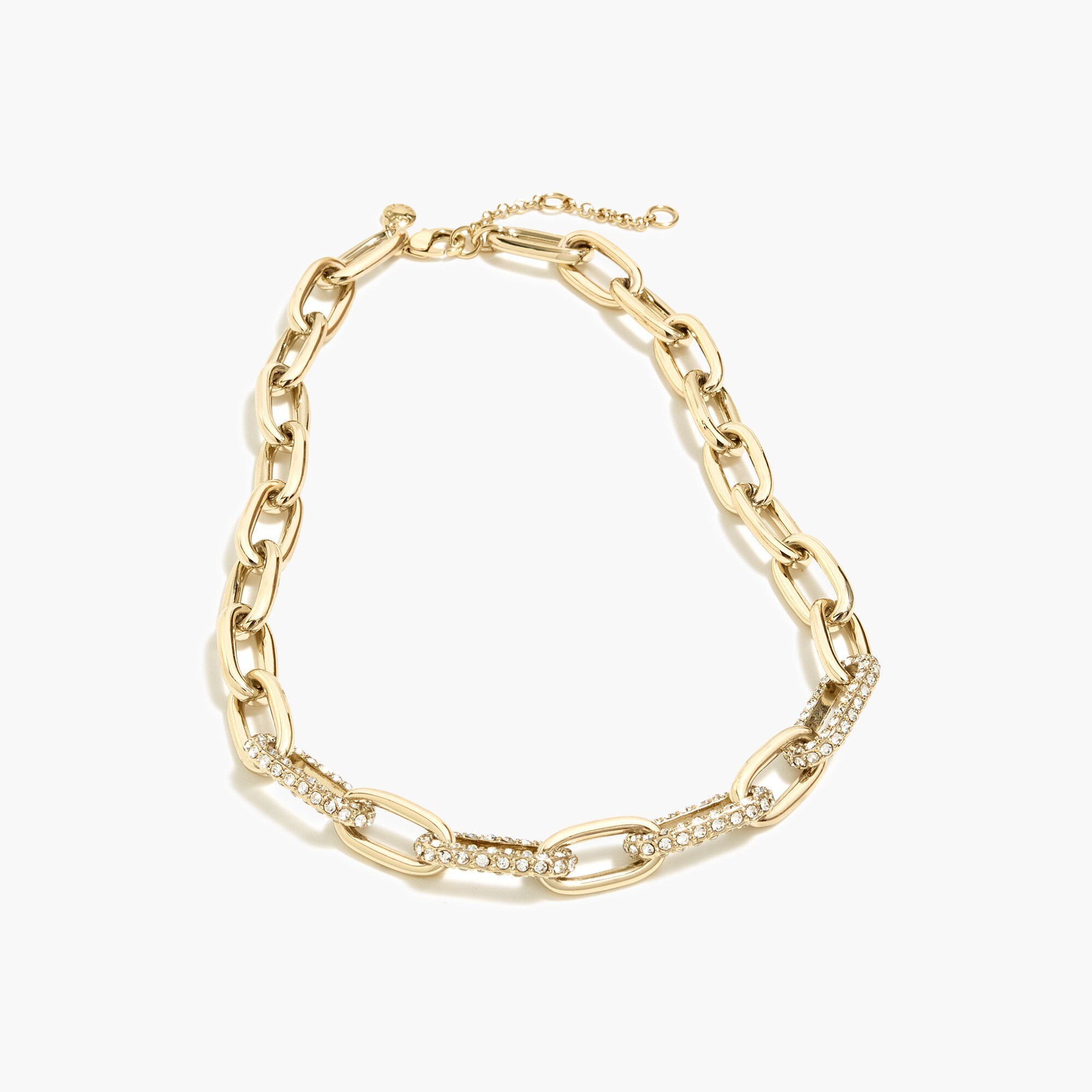 Pavé links statement necklace