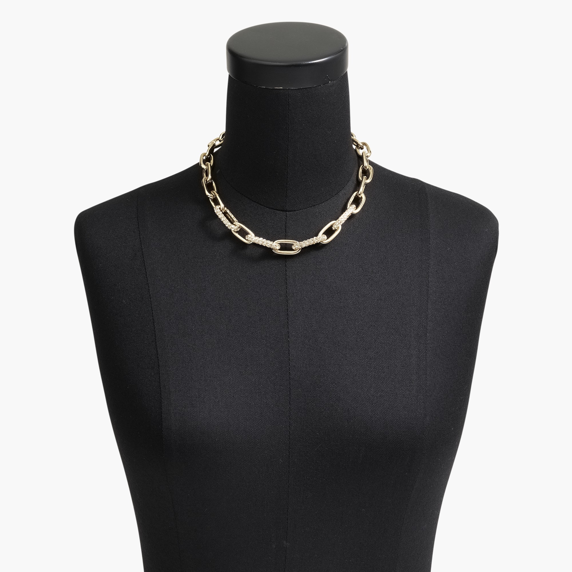 Pavé links statement necklace