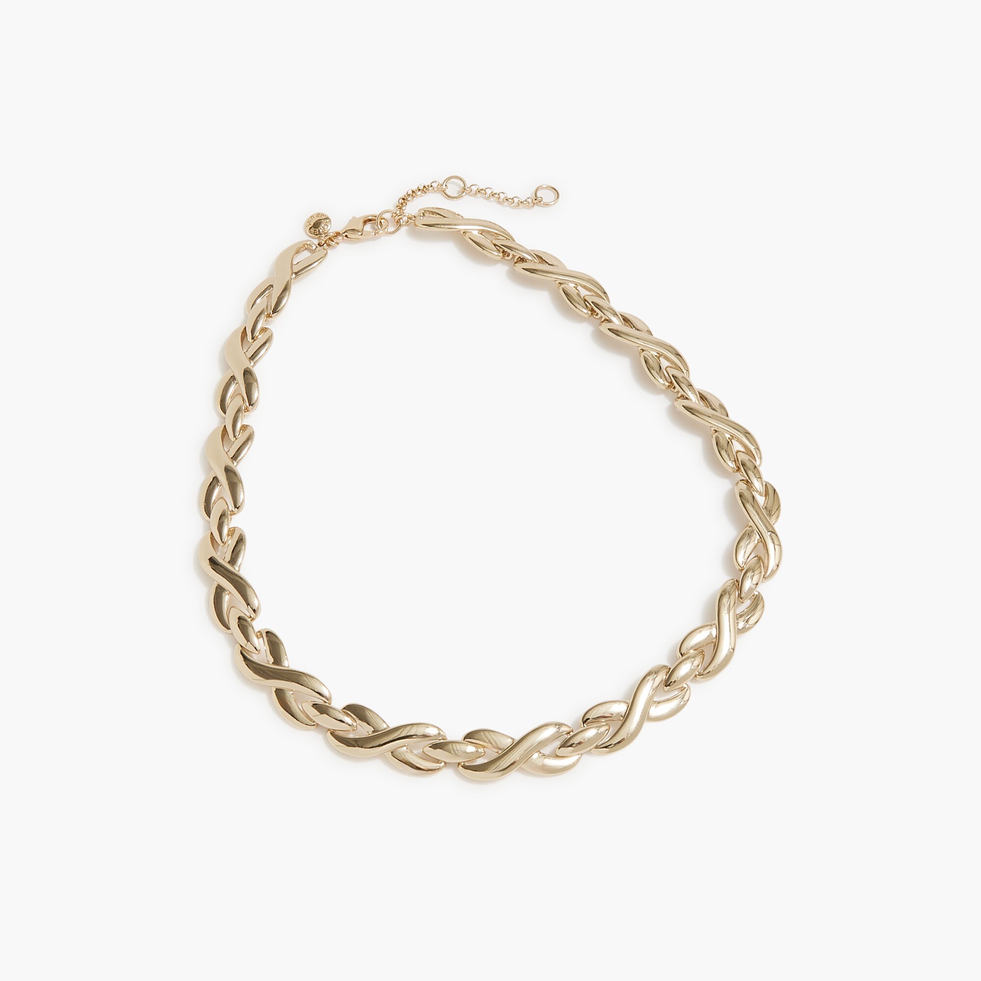 Gold braided statement necklace