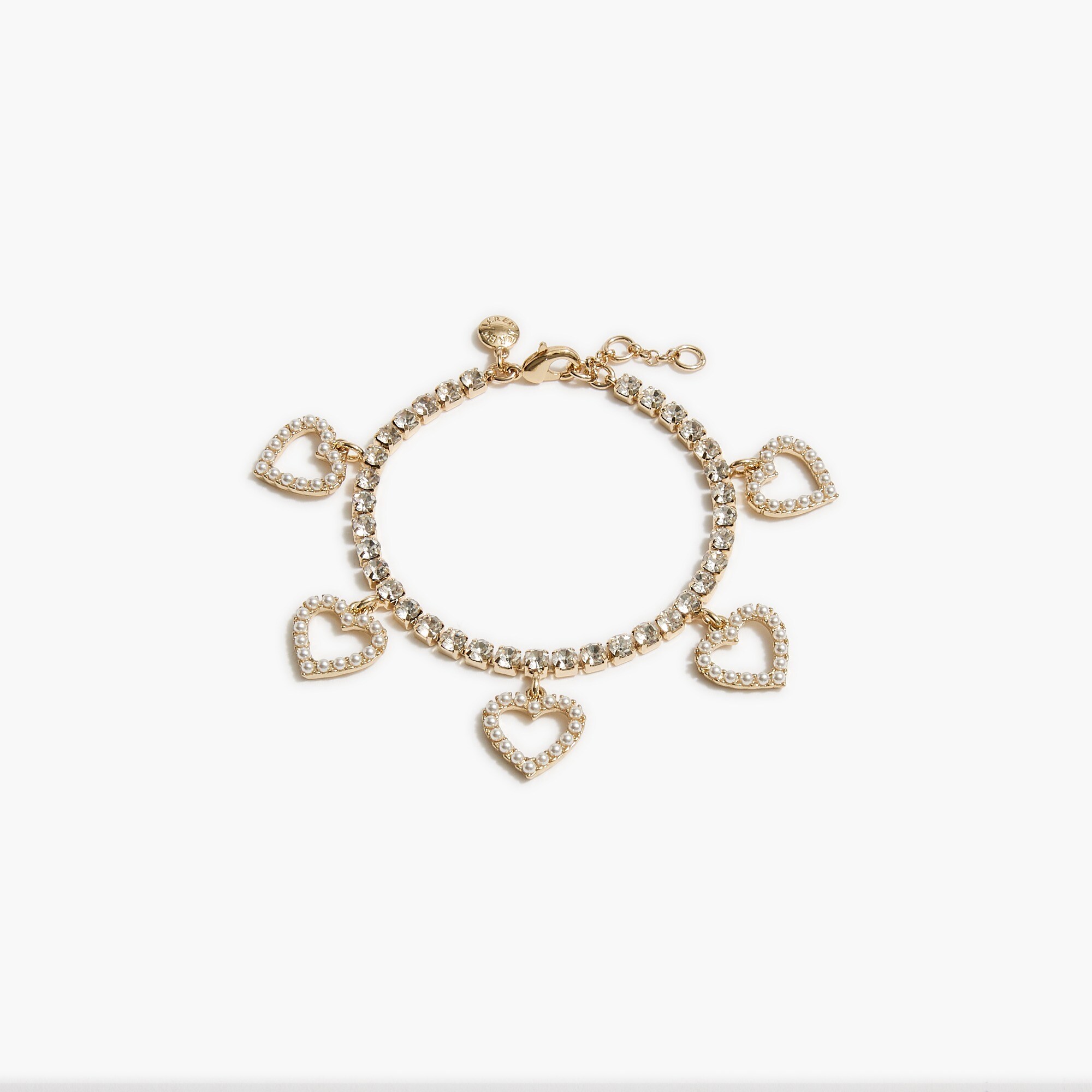 crystal heart bracelet for women