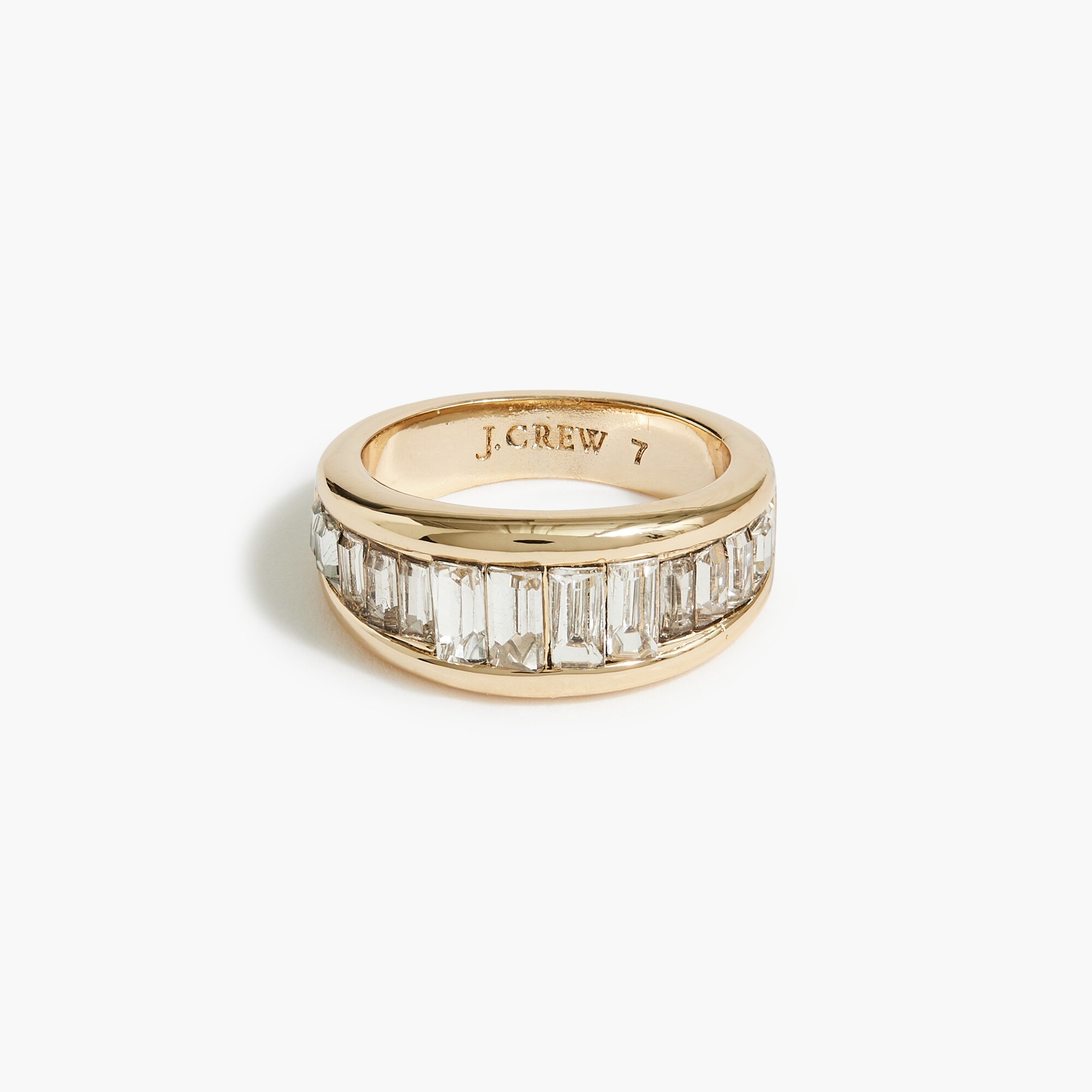 Crystal baguette ring
