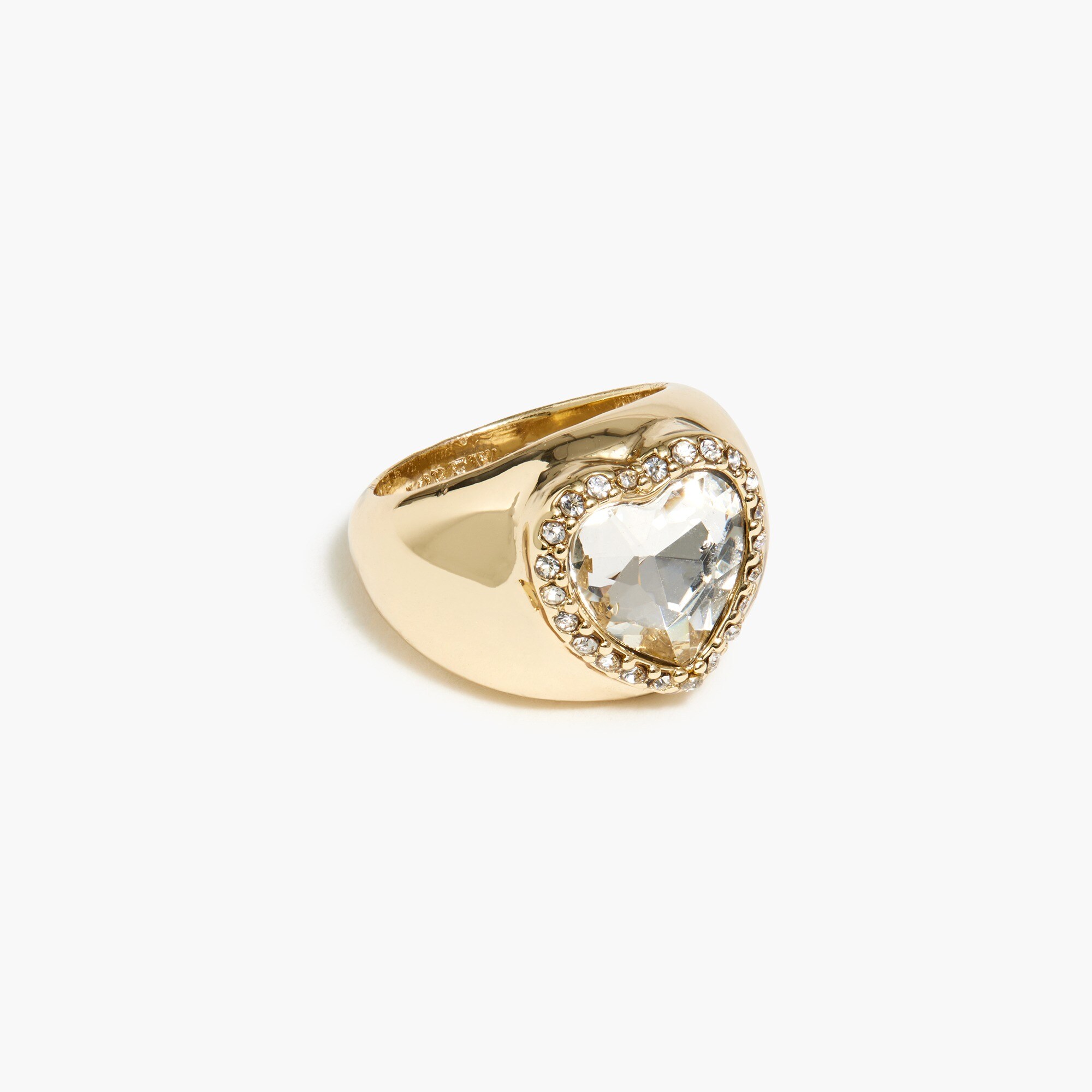 Crystal heart ring