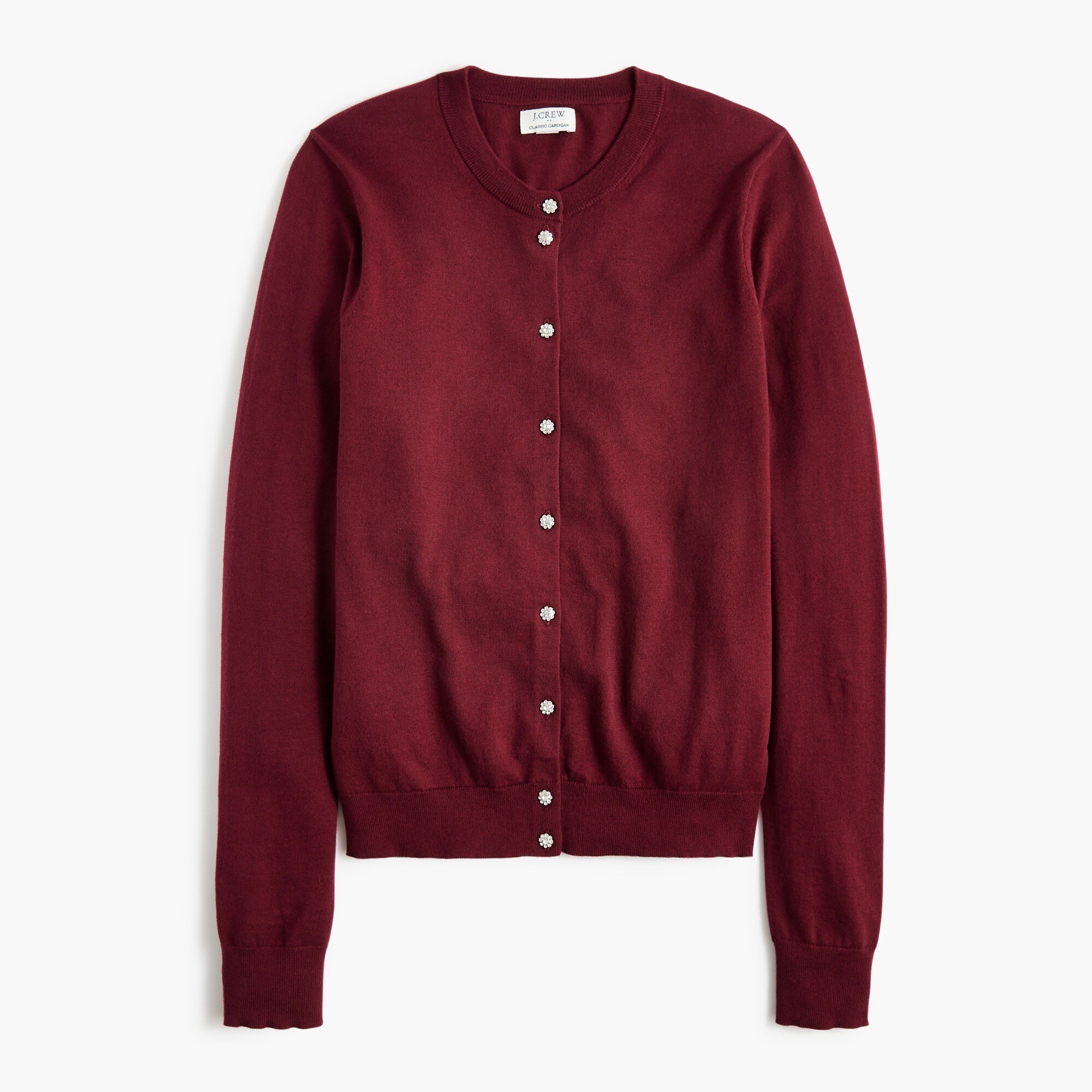 jeweled classic cardigan sweater for women