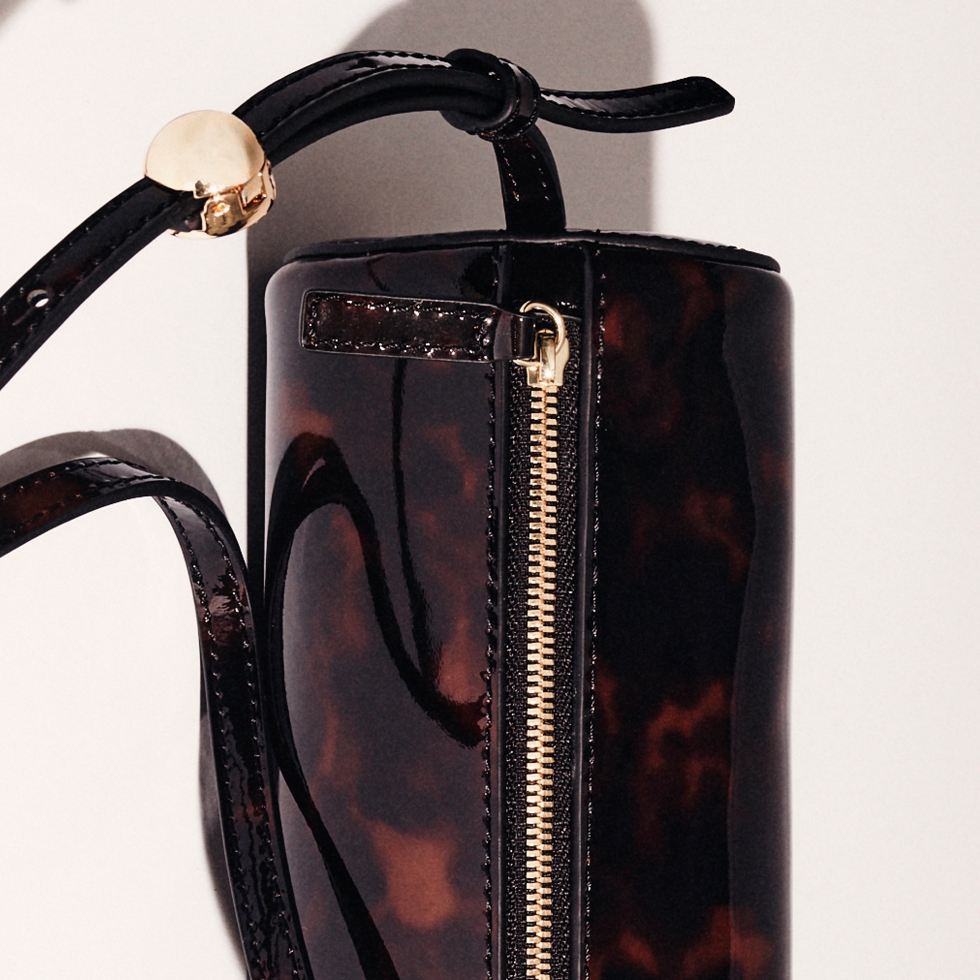 Bordeaux bag in tortoise print leather