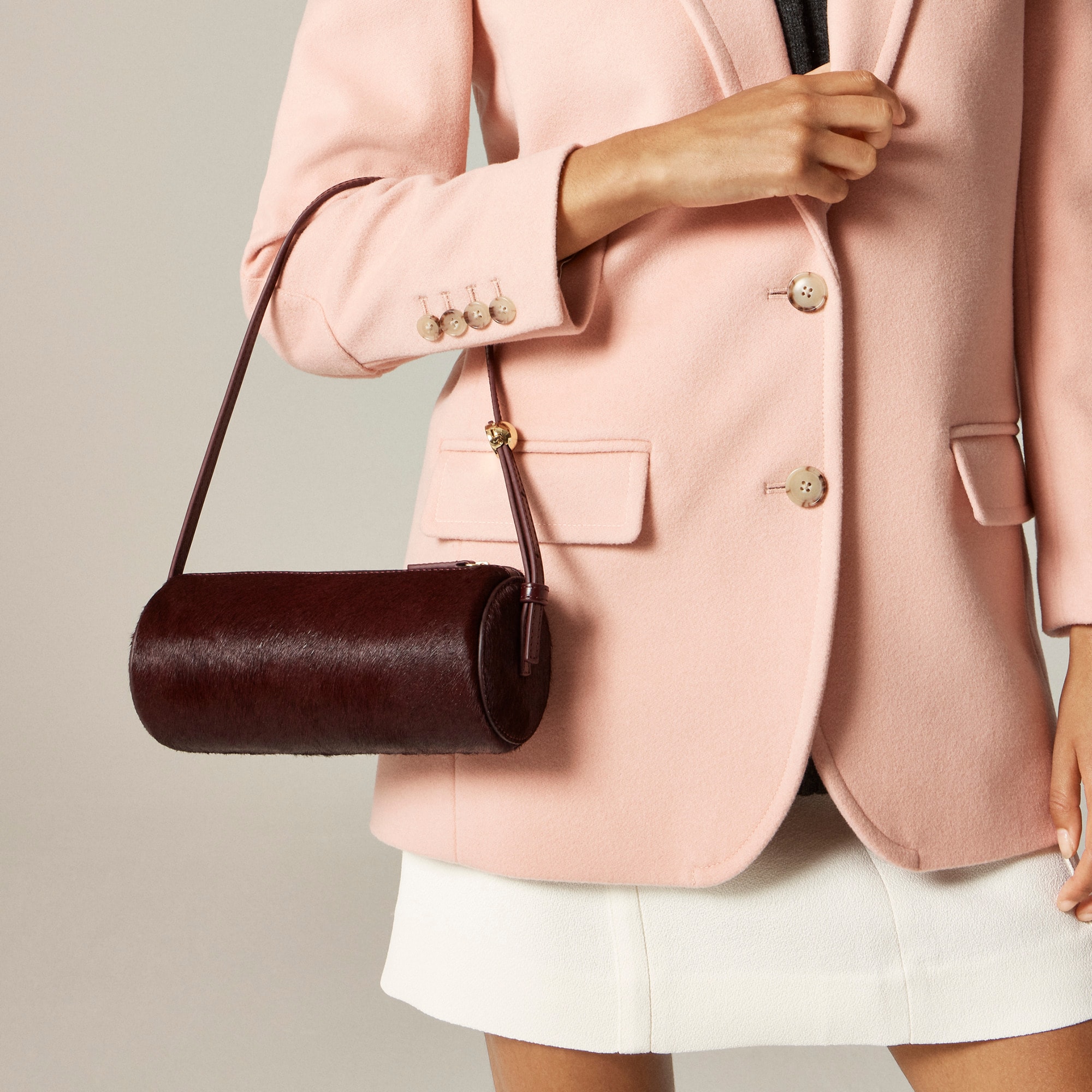  Bordeaux bag in calf hair