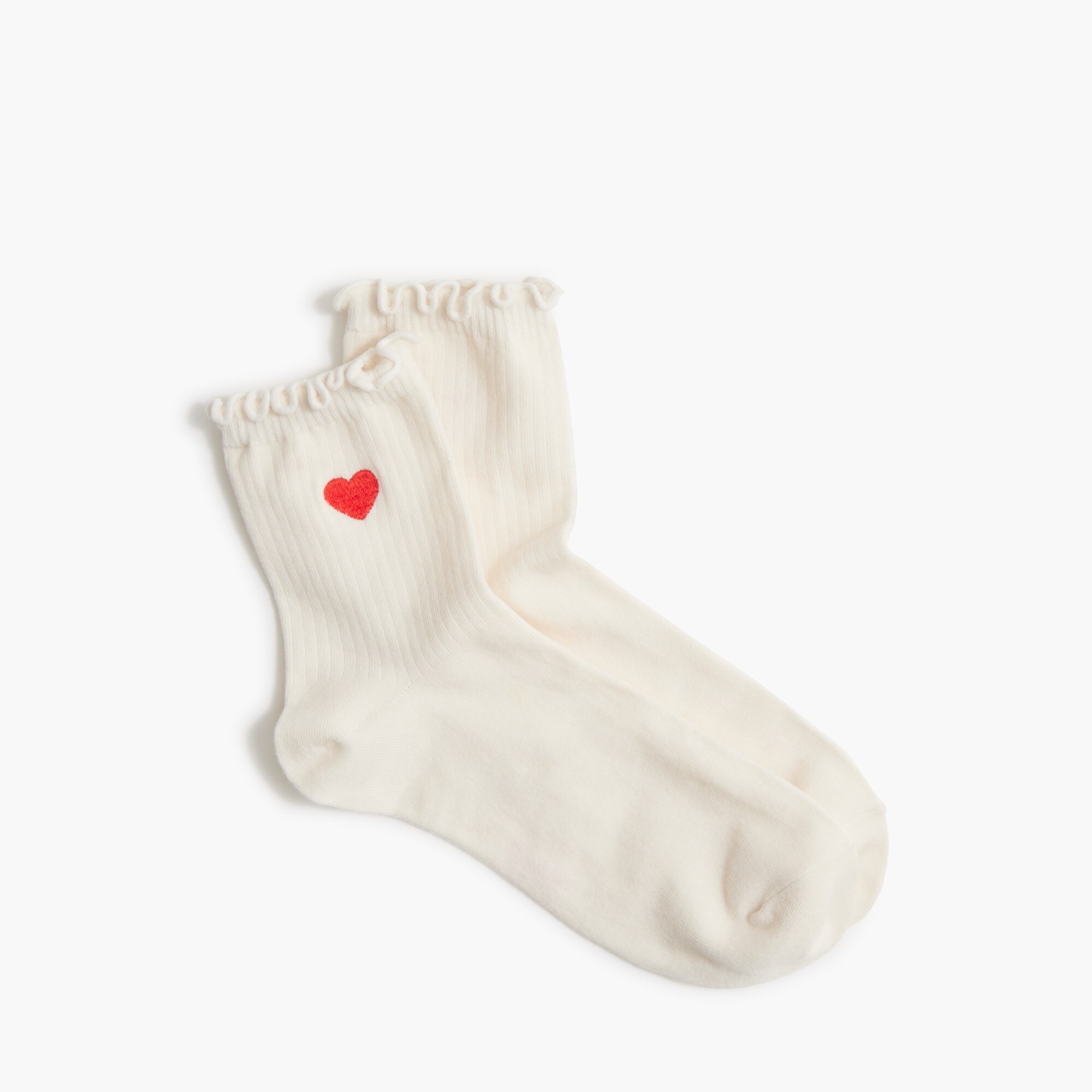 Ruffle heart socks