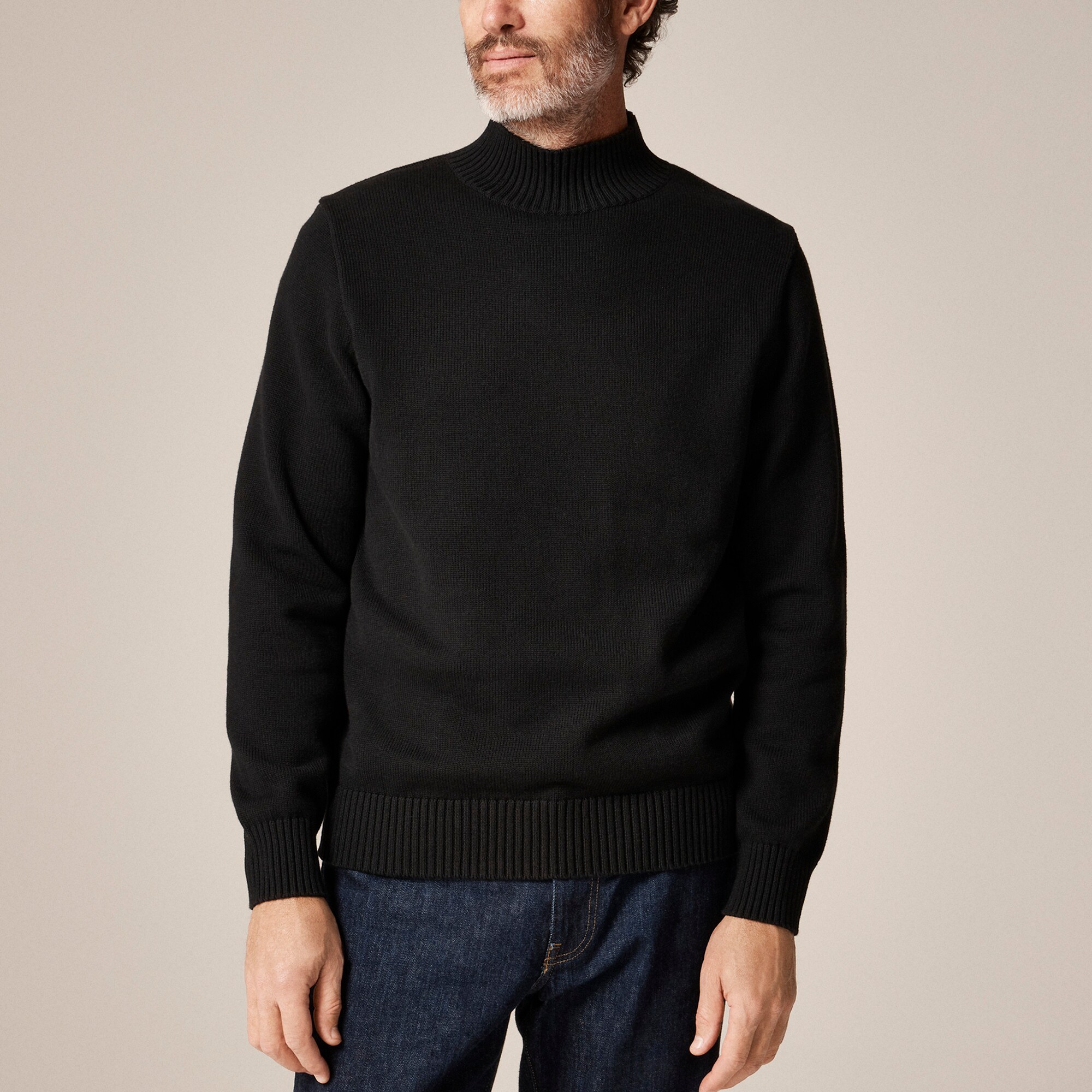 Heritage cotton mockneck sweater