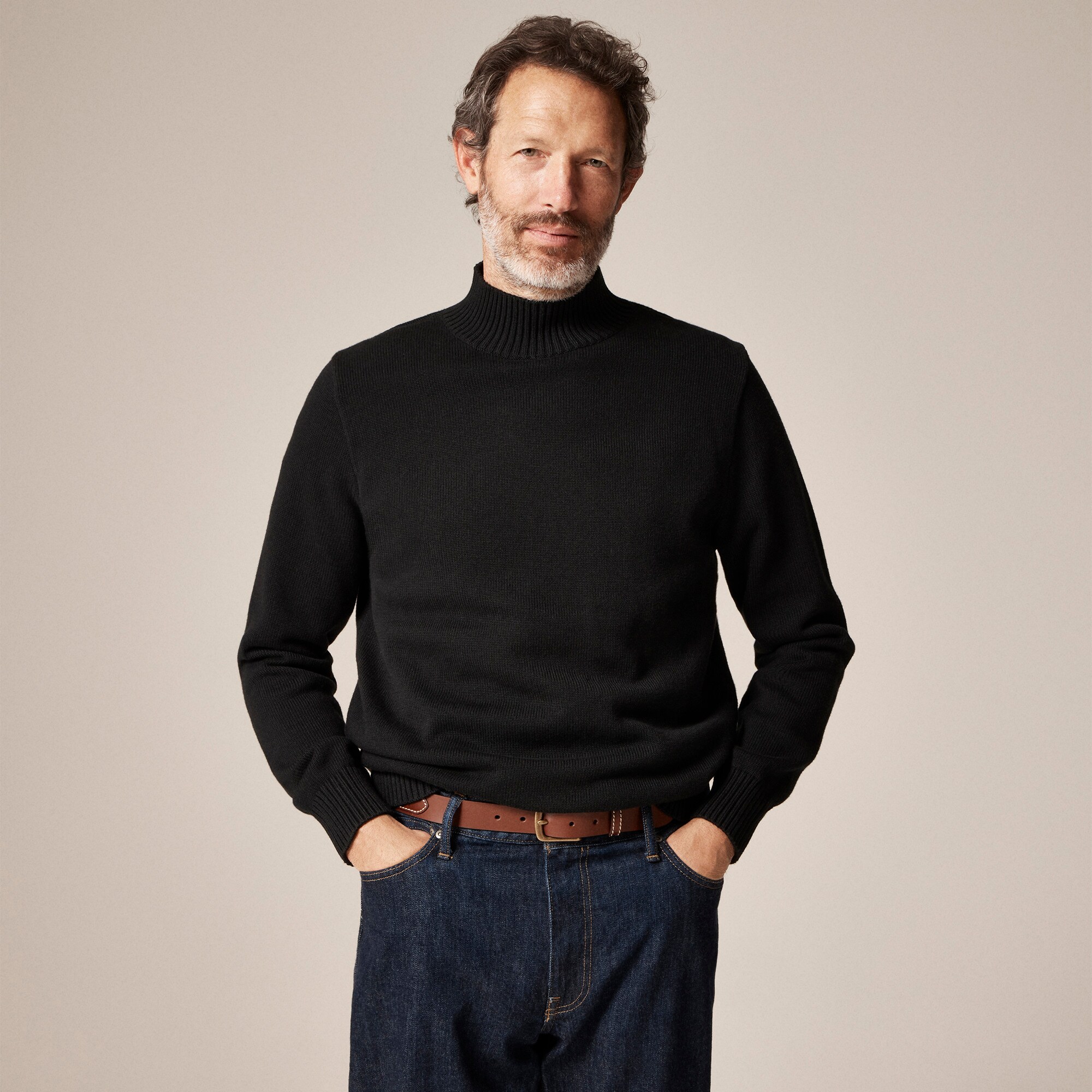 Heritage Cotton Mockneck Sweater For Men | J.Crew