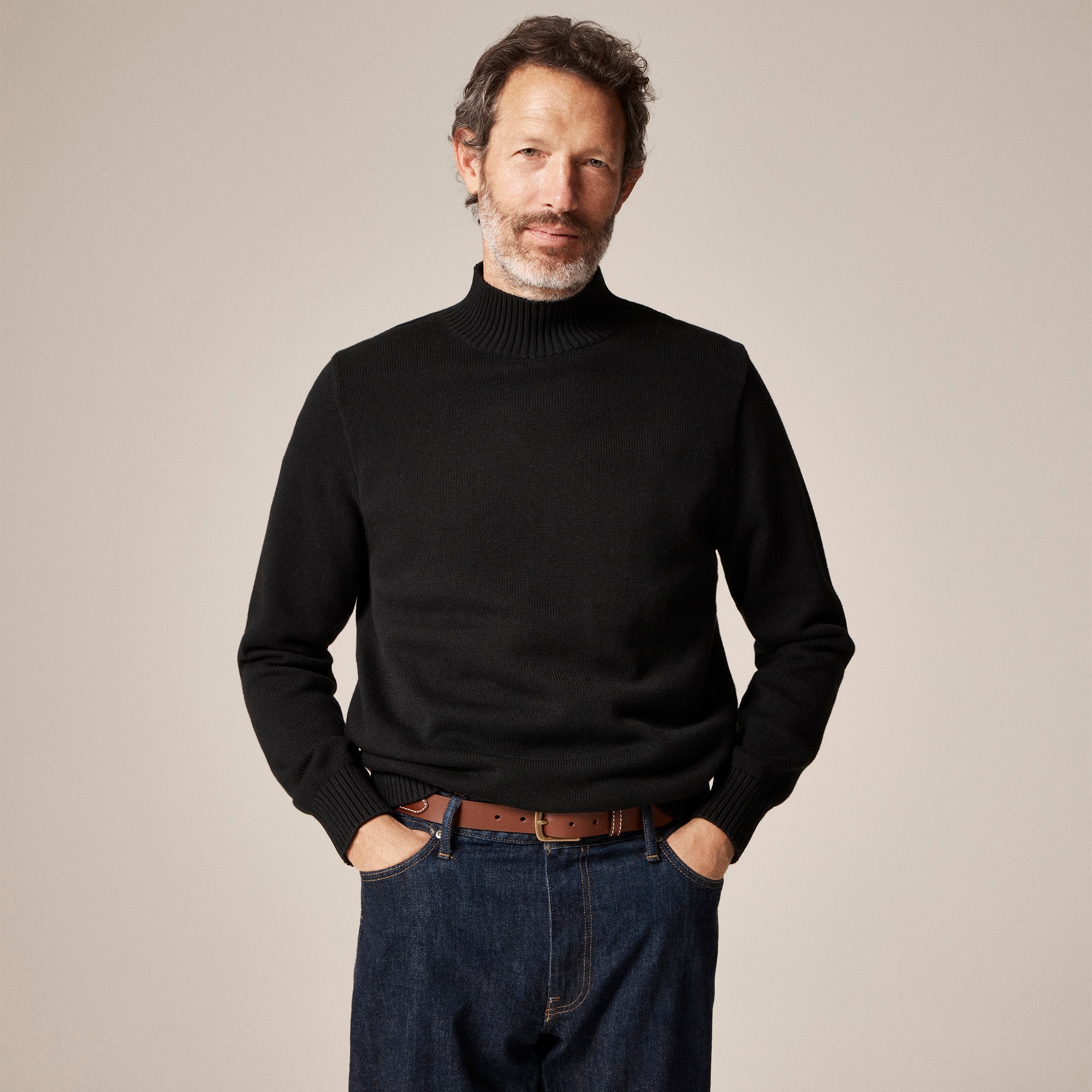 Heritage cotton mockneck sweater