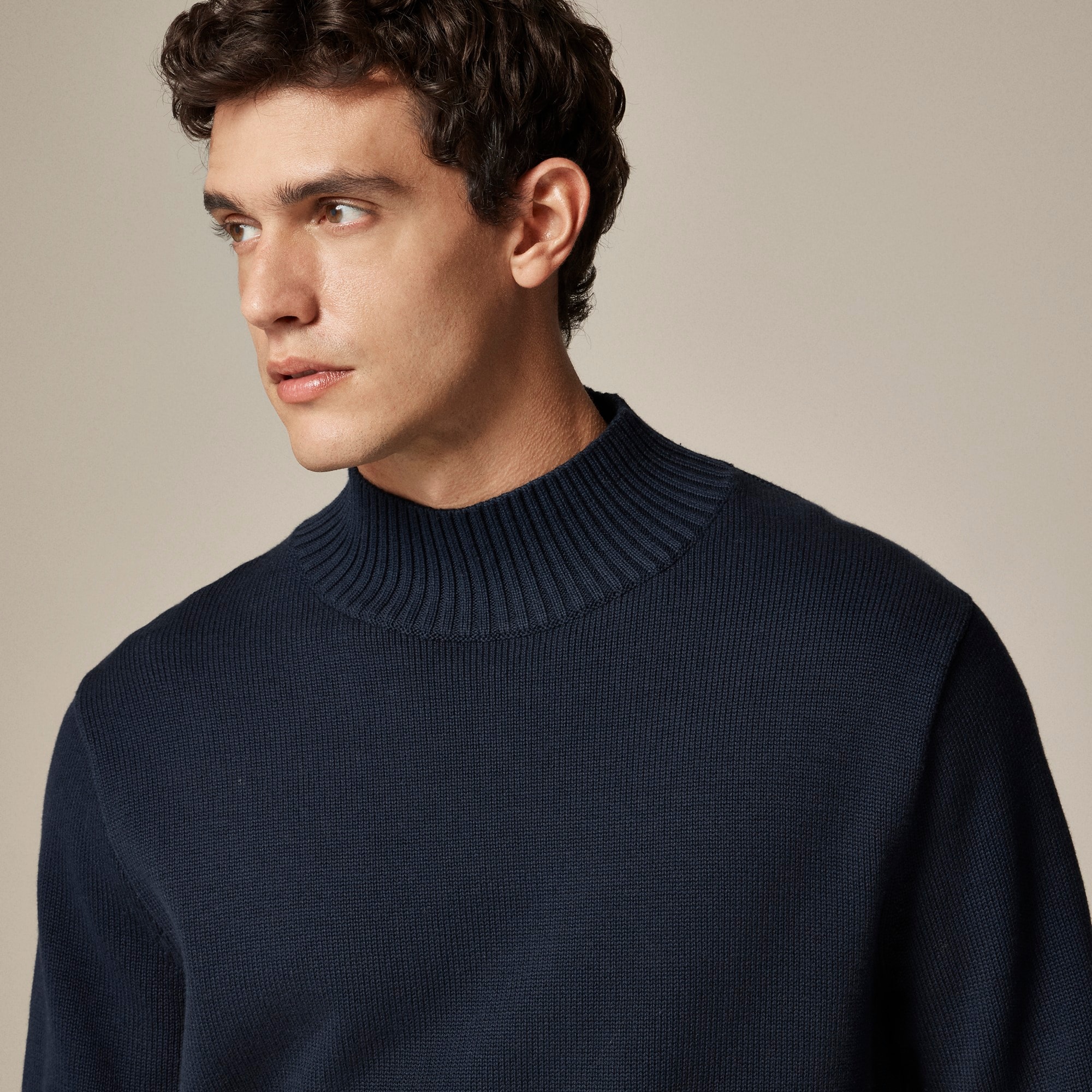 Heritage Cotton Mockneck Sweater For Men | J.Crew