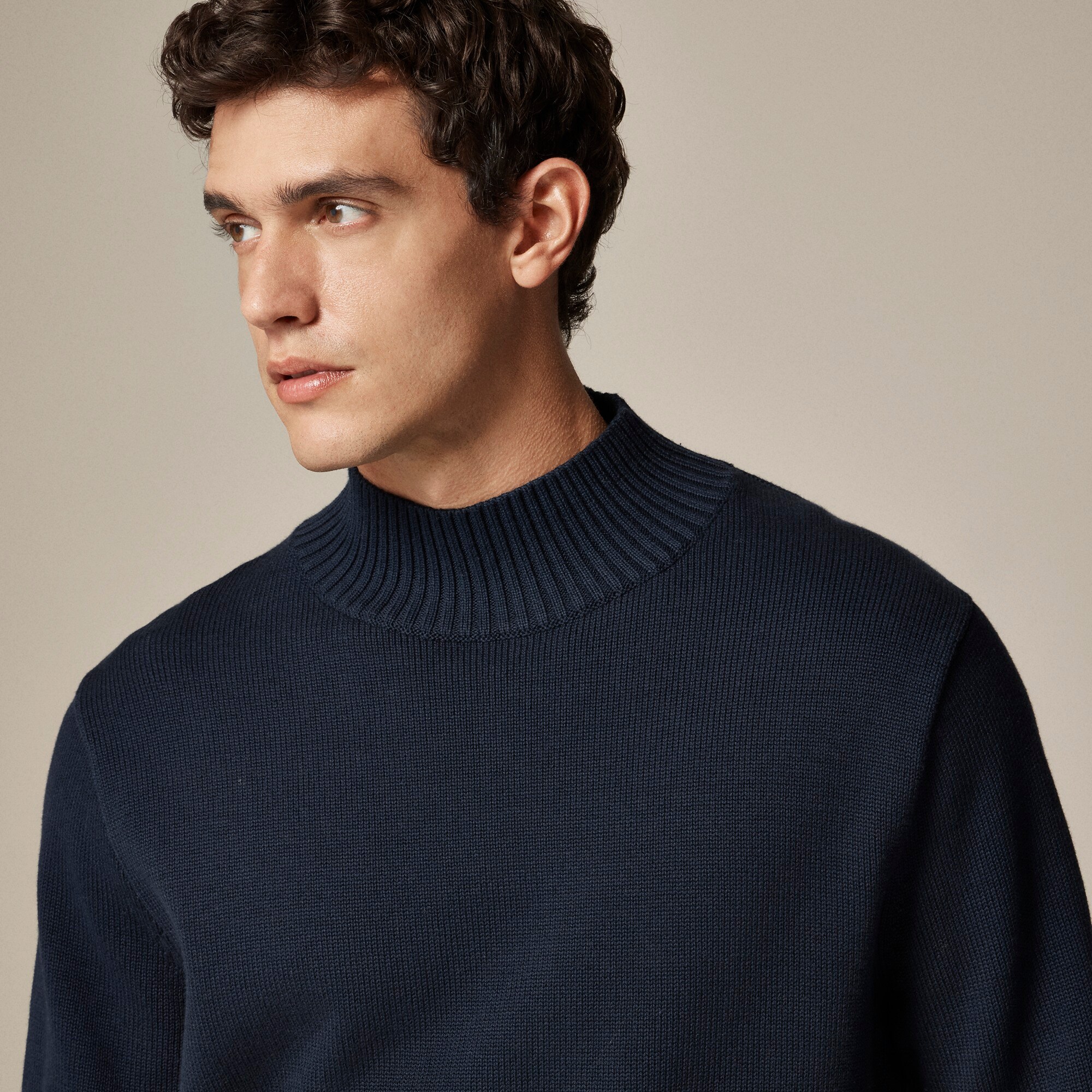 Heritage cotton mockneck sweater