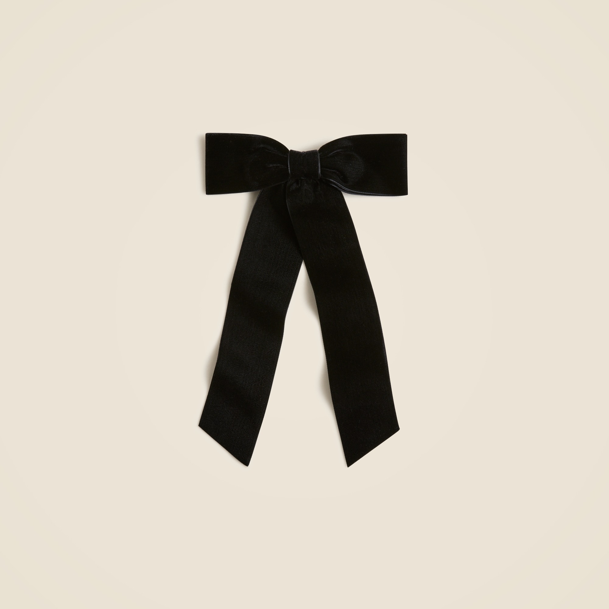 Velvet bow hair clip