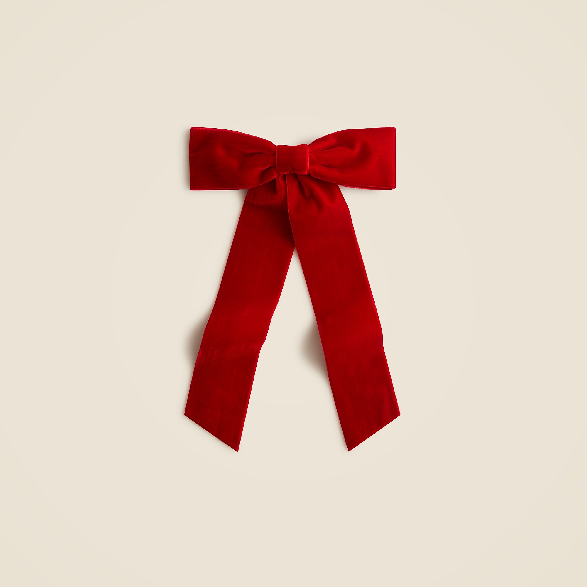 Velvet bow hair clip