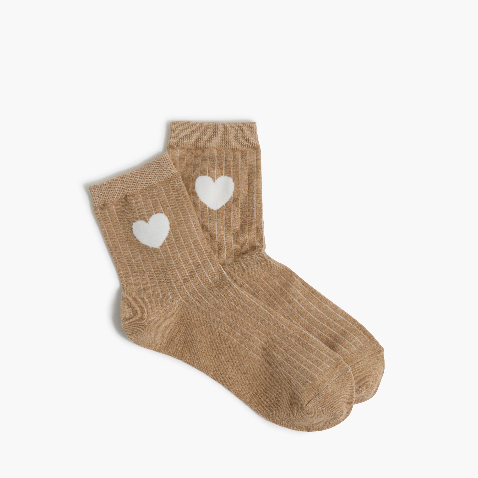 Embroidered heart boot socks