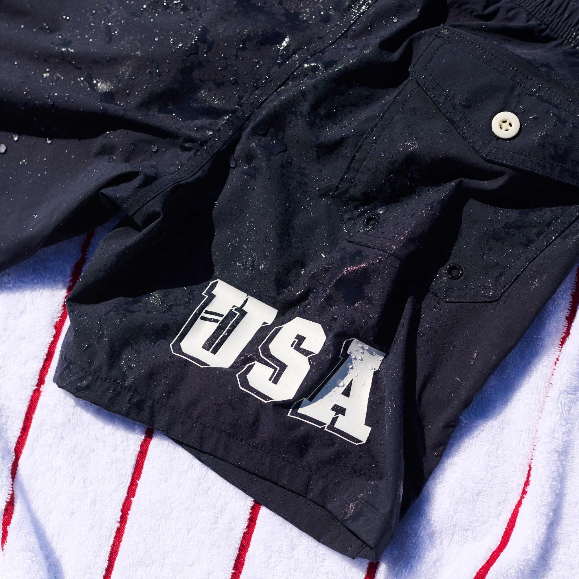 SEE SEE　BIG NYLON SS CREW Limited-edition USA Swimming® X J.Crew 6'' Stretch Swim