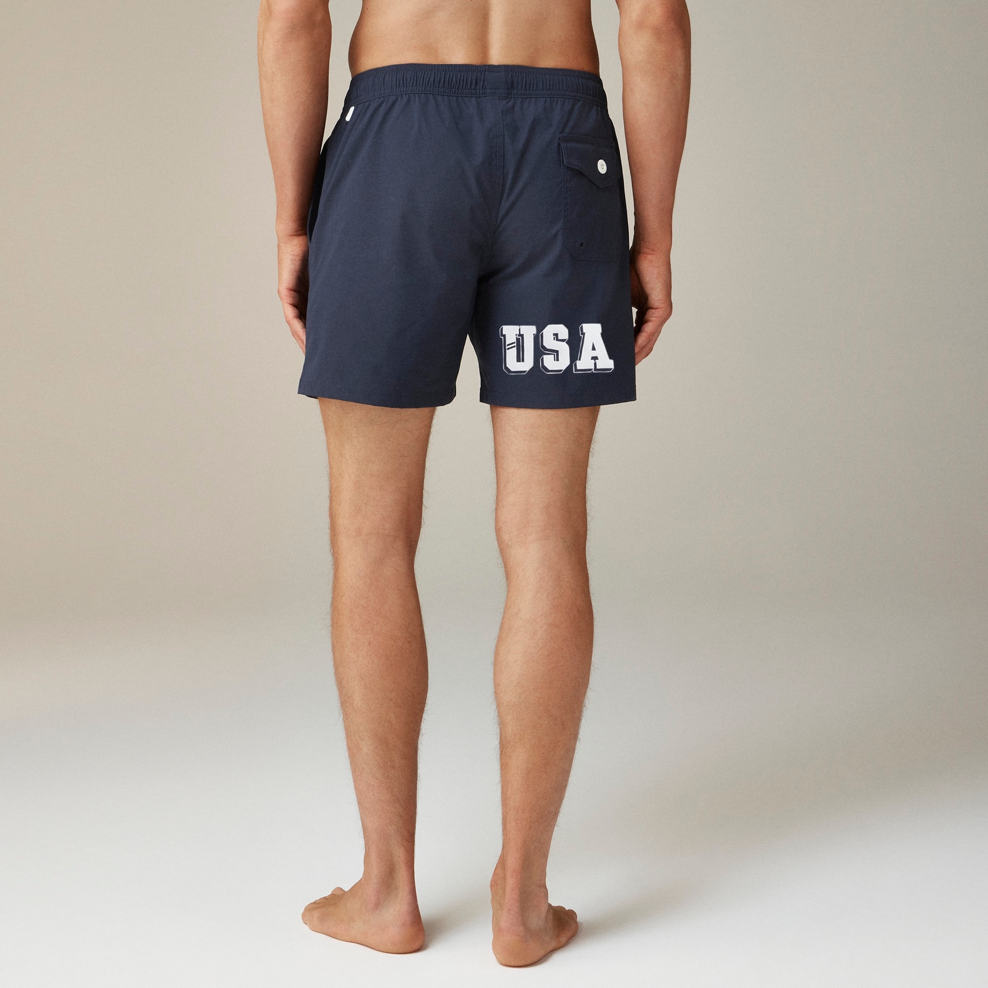  Limited-edition USA Swimming&reg; X J.Crew 6'' stretch swim trunk with ECONYL&reg; nylon
