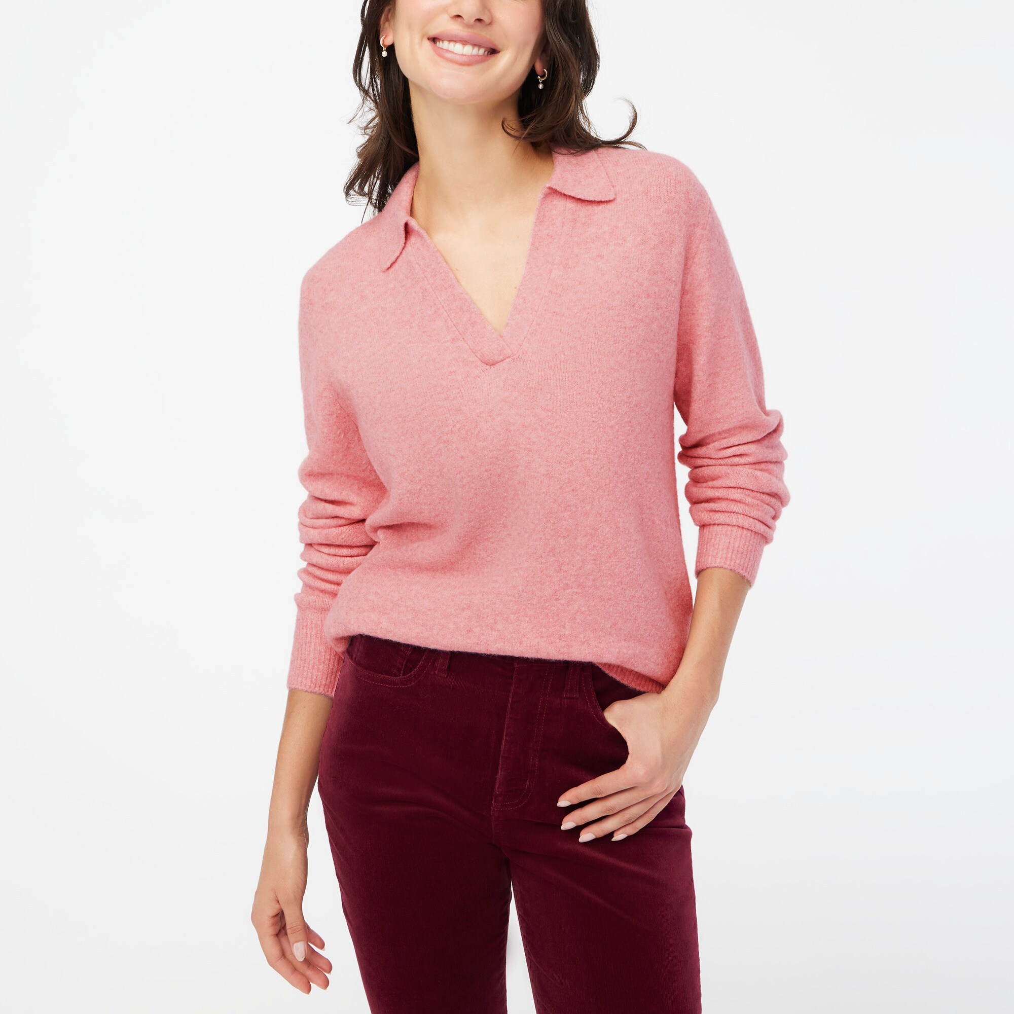 Sweater-polo in extra-soft yarn