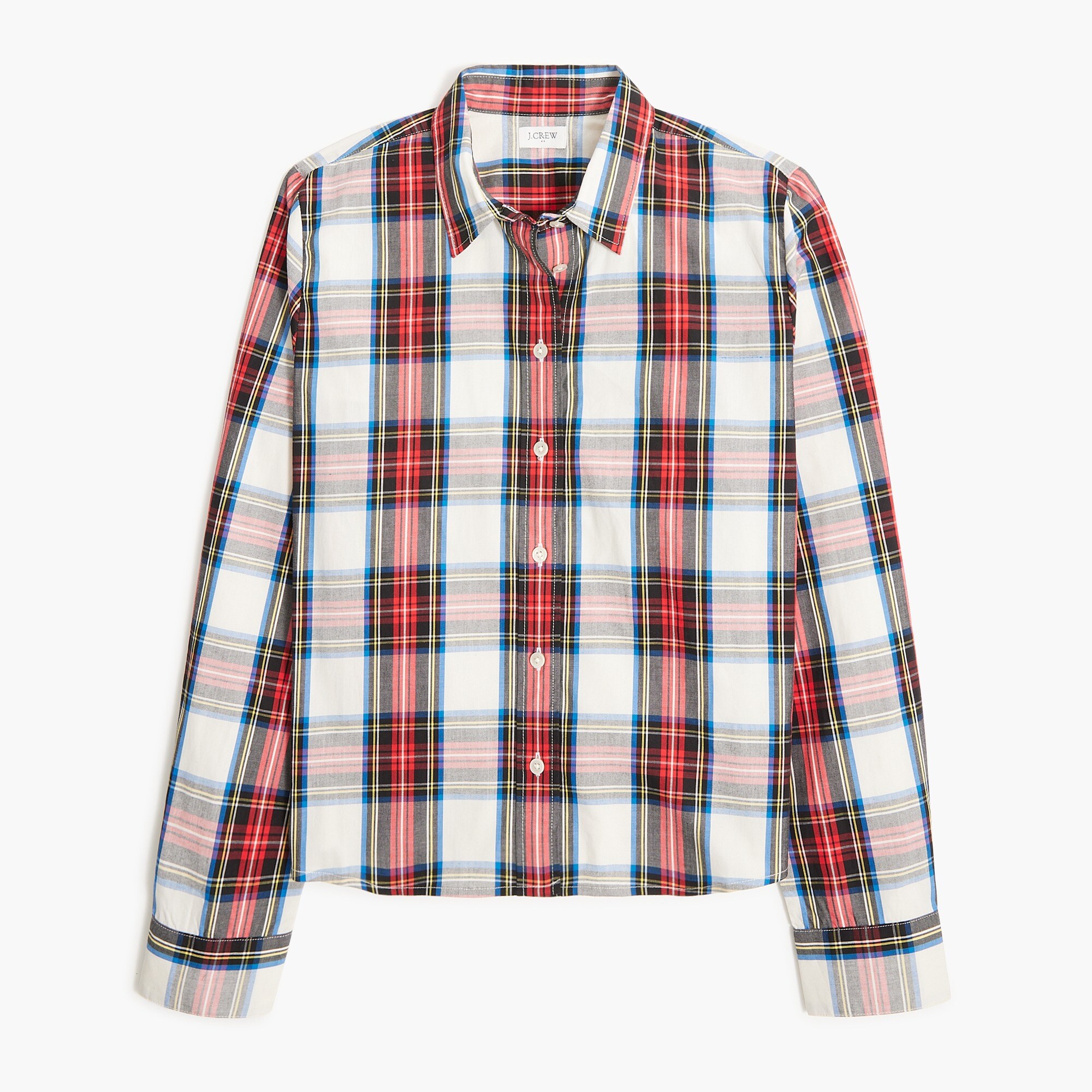 tartan modern button-down for women