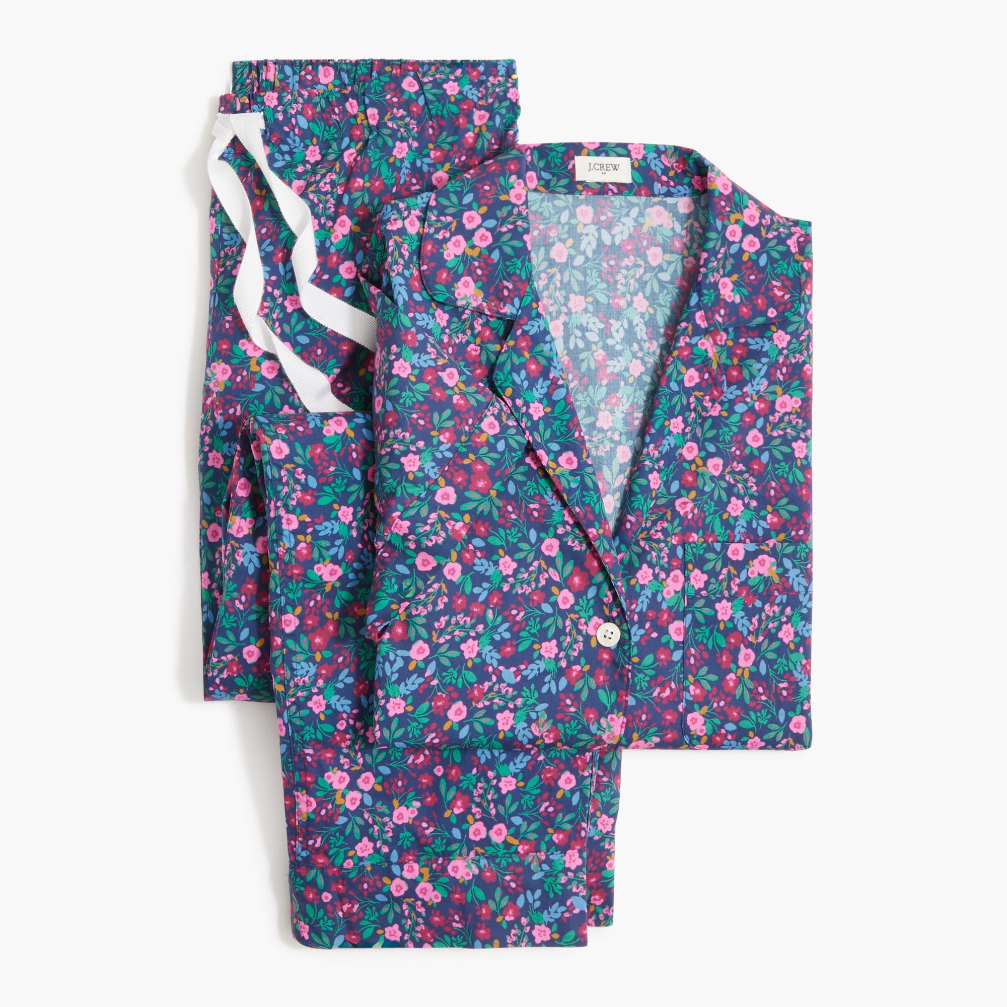 womens Cropped short-sleeve pant pajama set