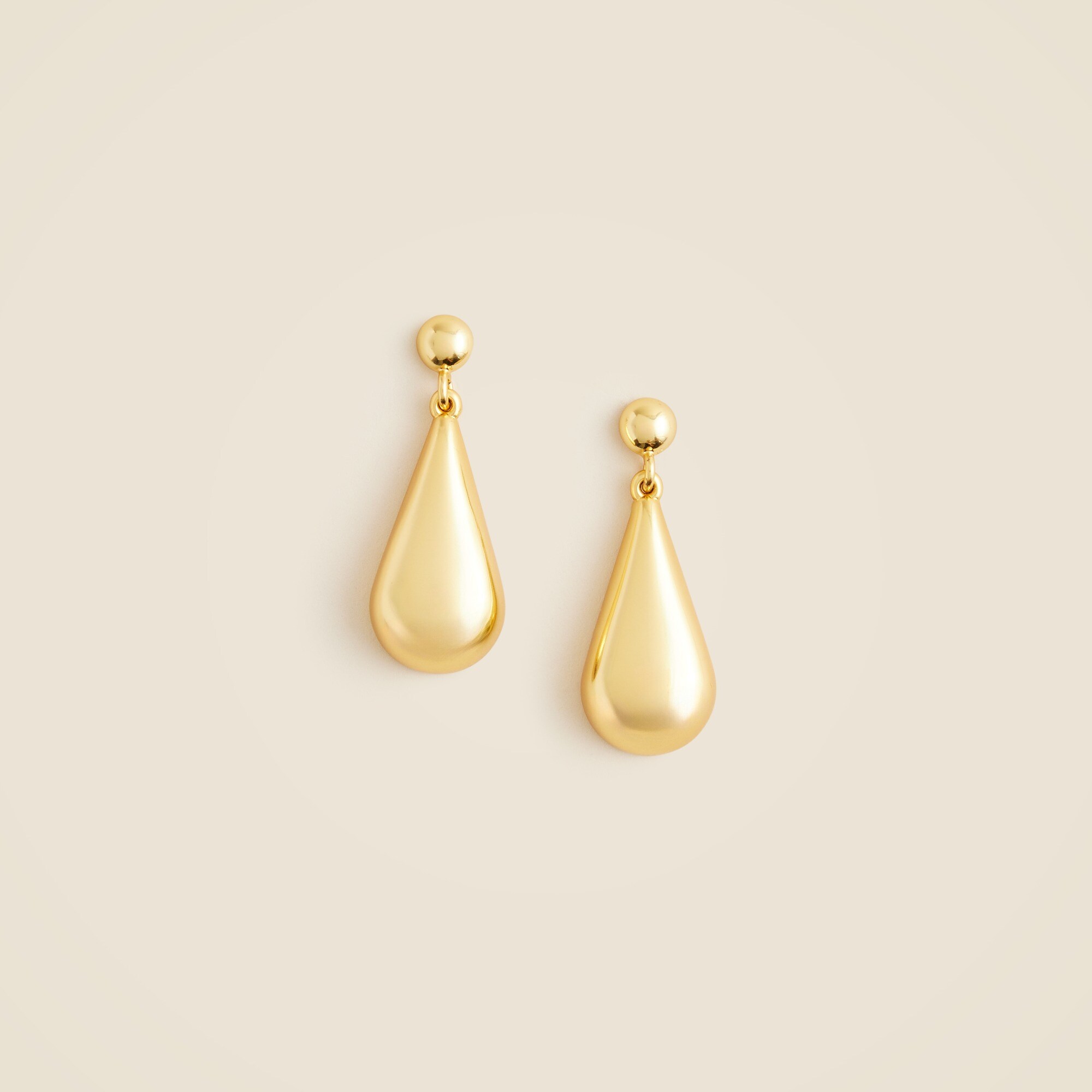 Gold-tone teardrop earrings