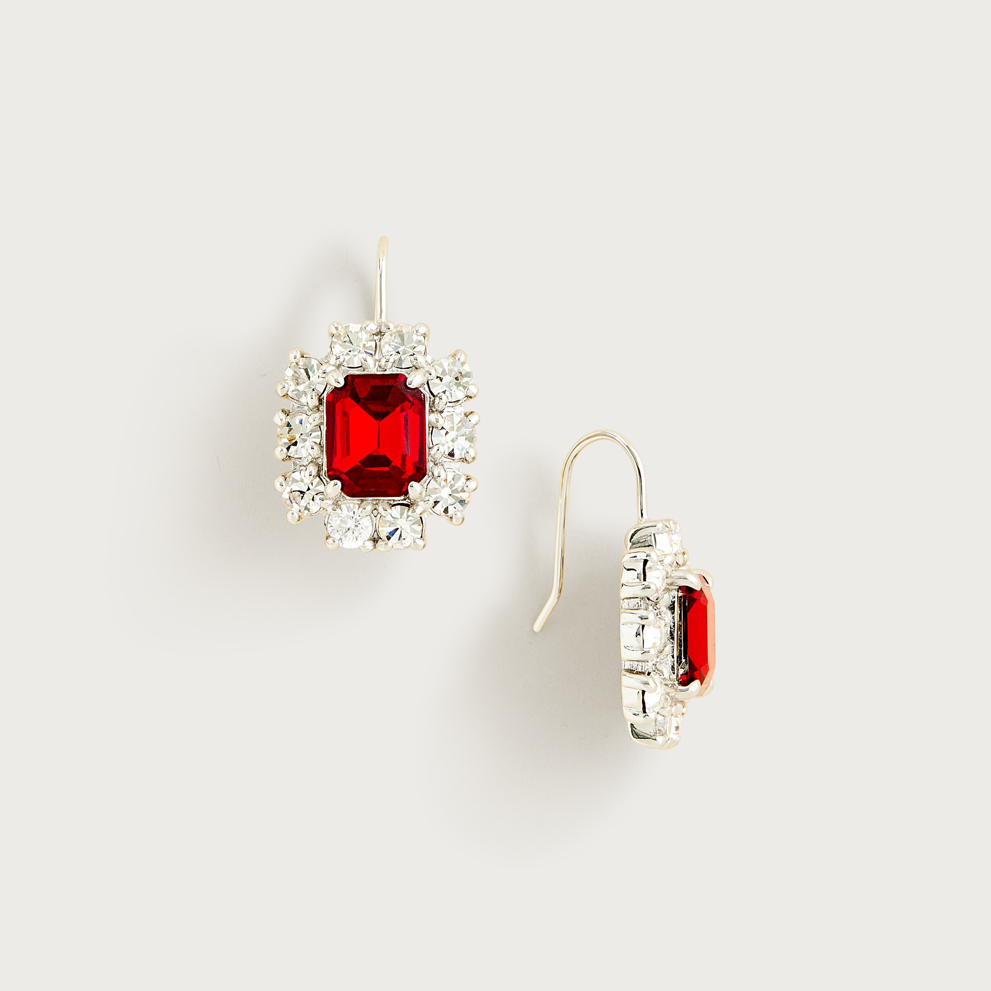 Gemstone drop earrings