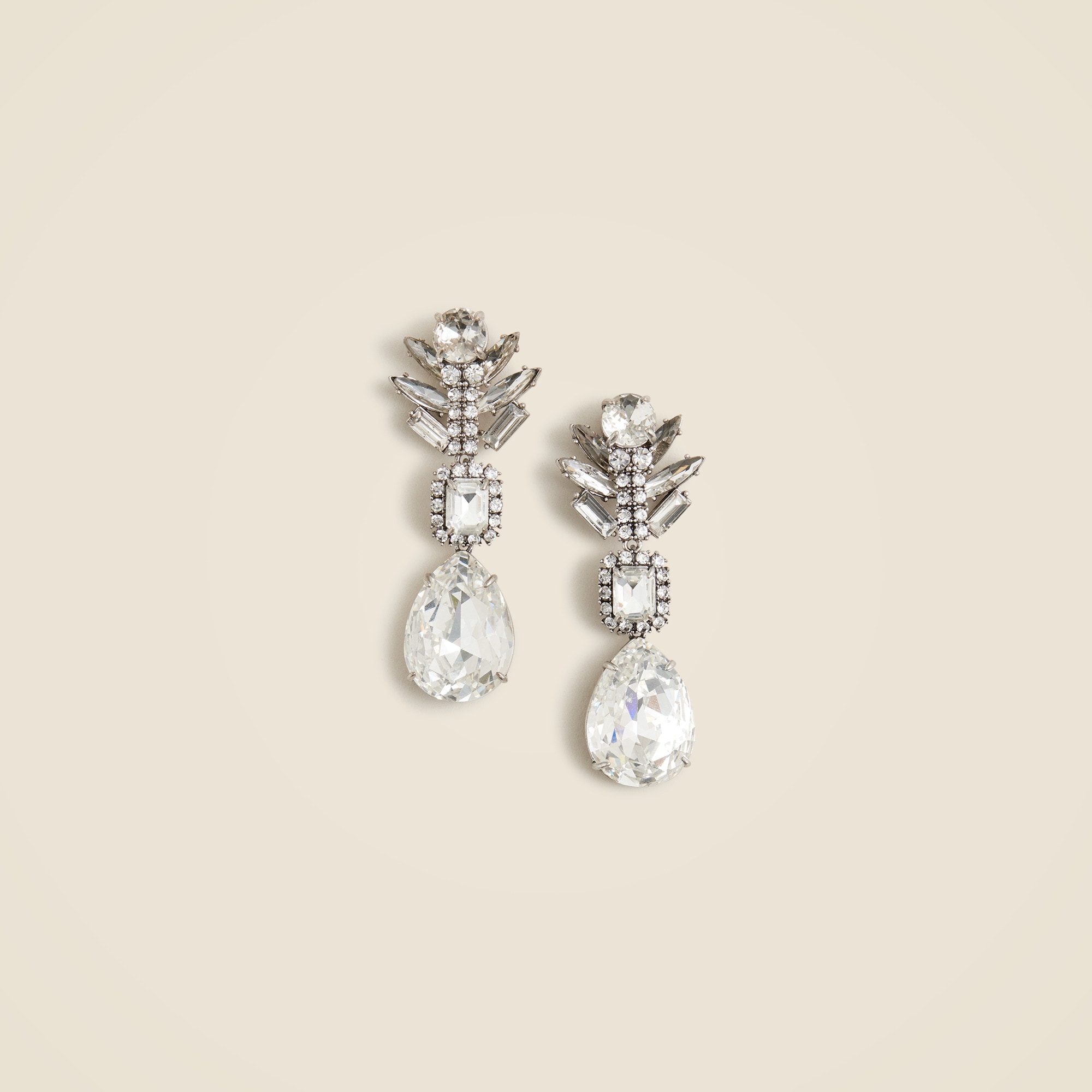  Crystal teardrop earrings
