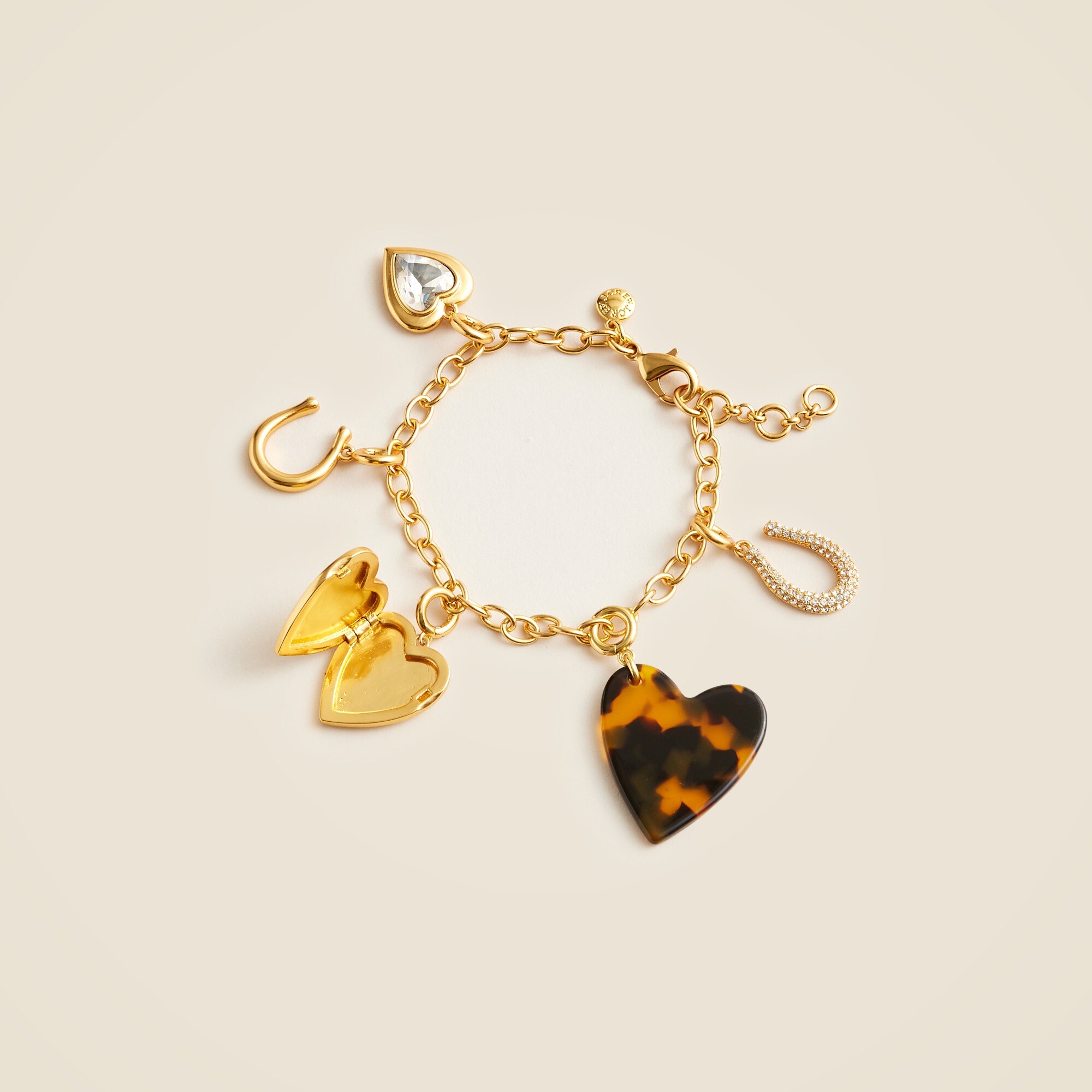 Heart charm bracelet