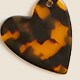Heart charm necklace SHINY MATTE GOLD heart charm necklace for women