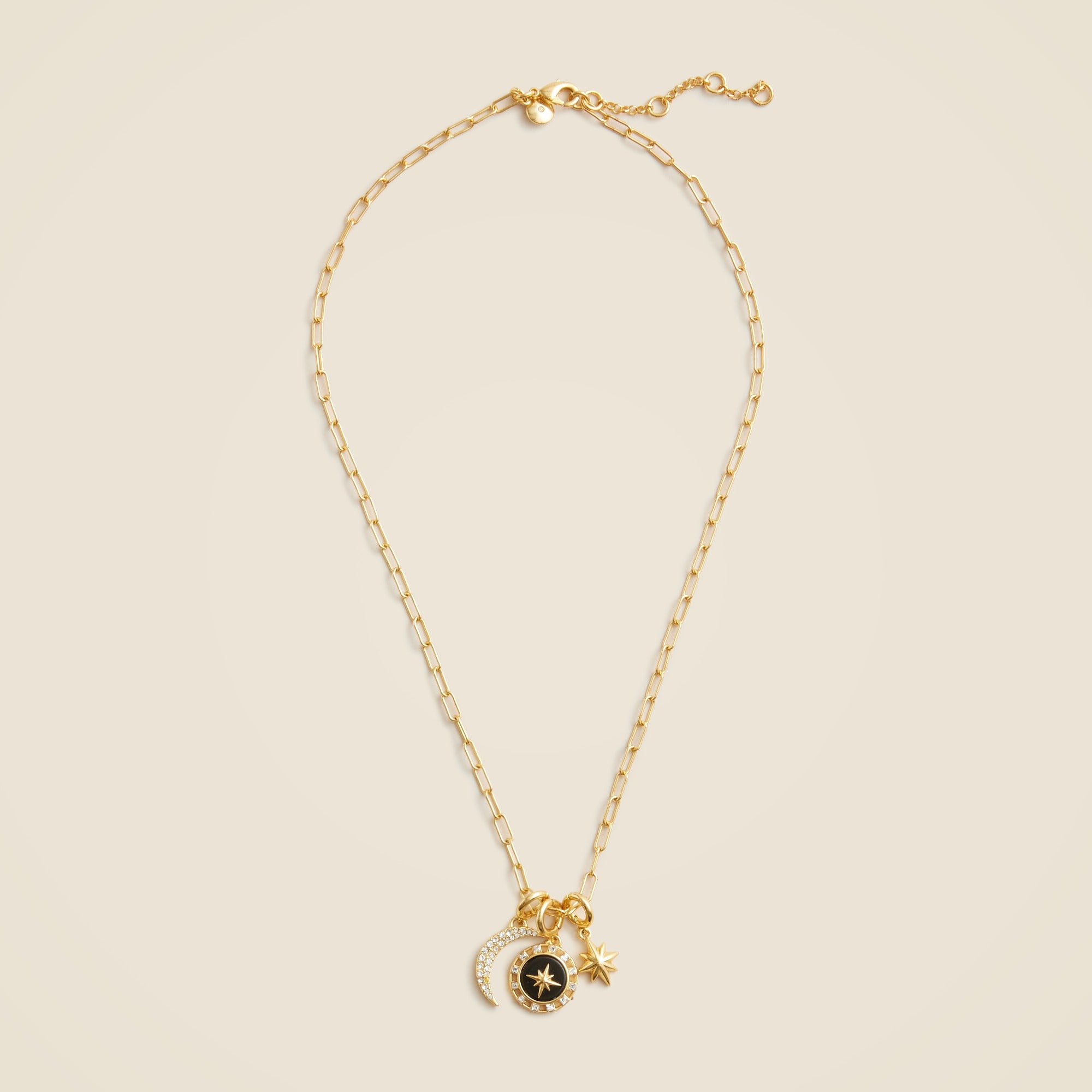 Onyx Medallion Mixed-charm Necklace For Women | J.Crew