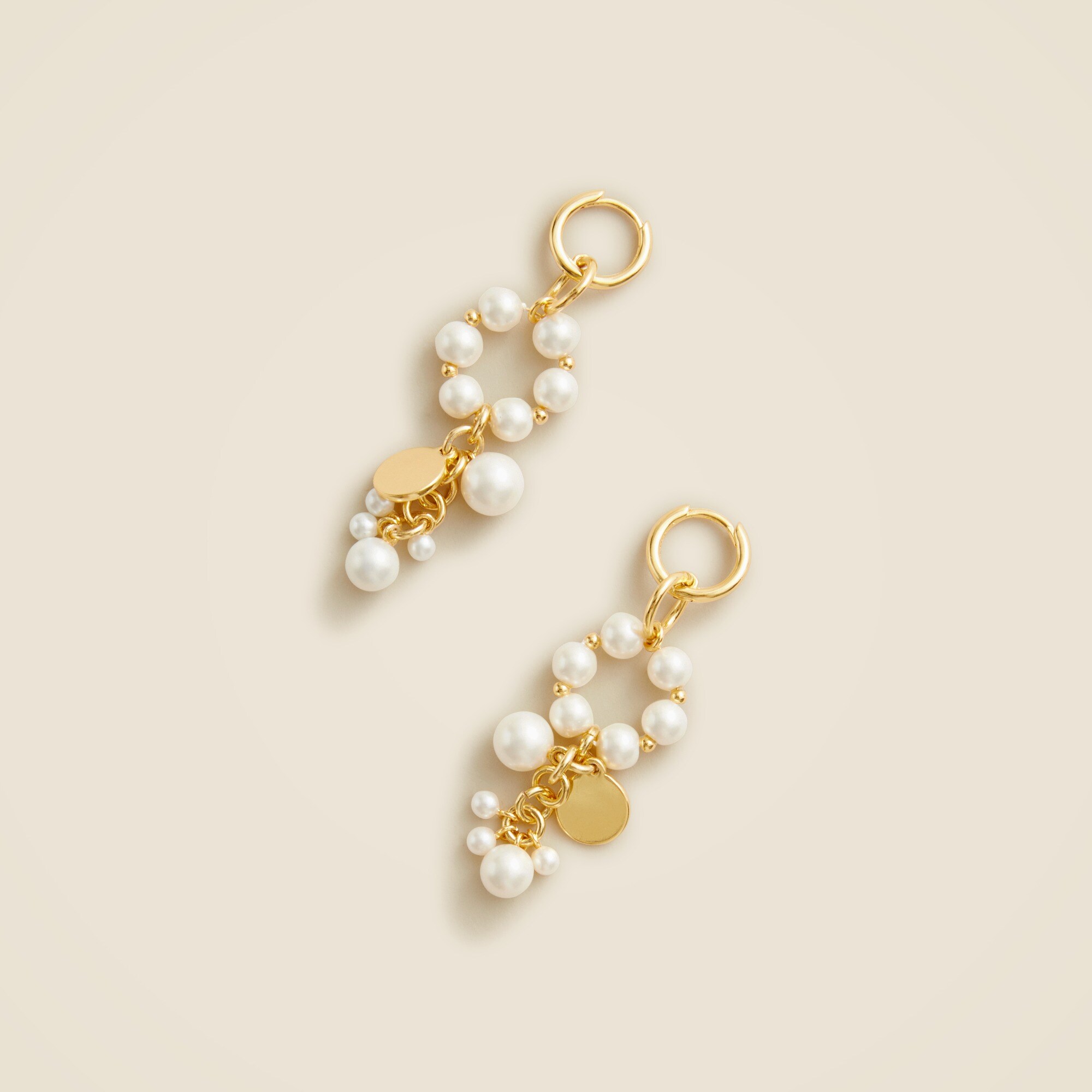 Pearl charm earrings