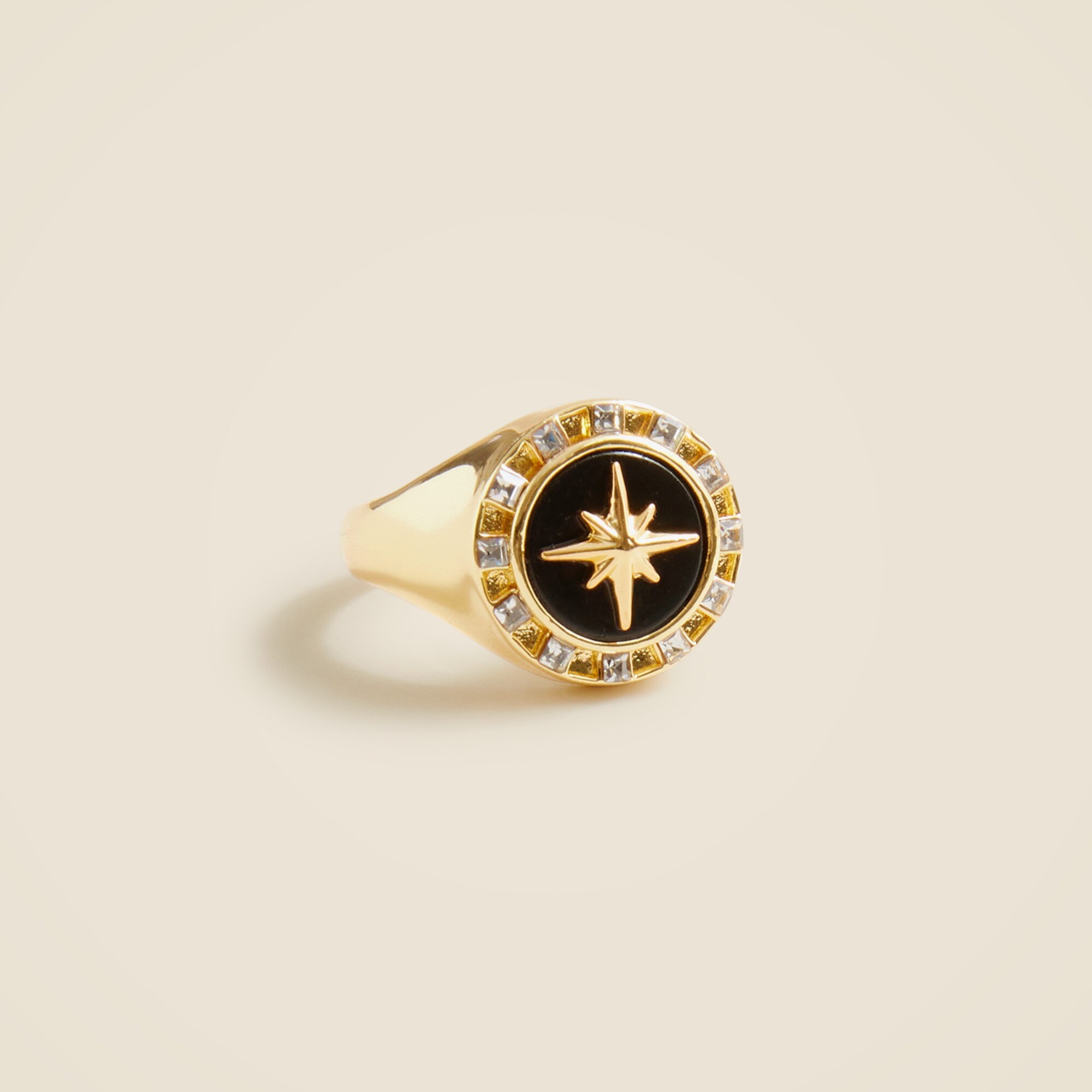 Onyx medallion ring