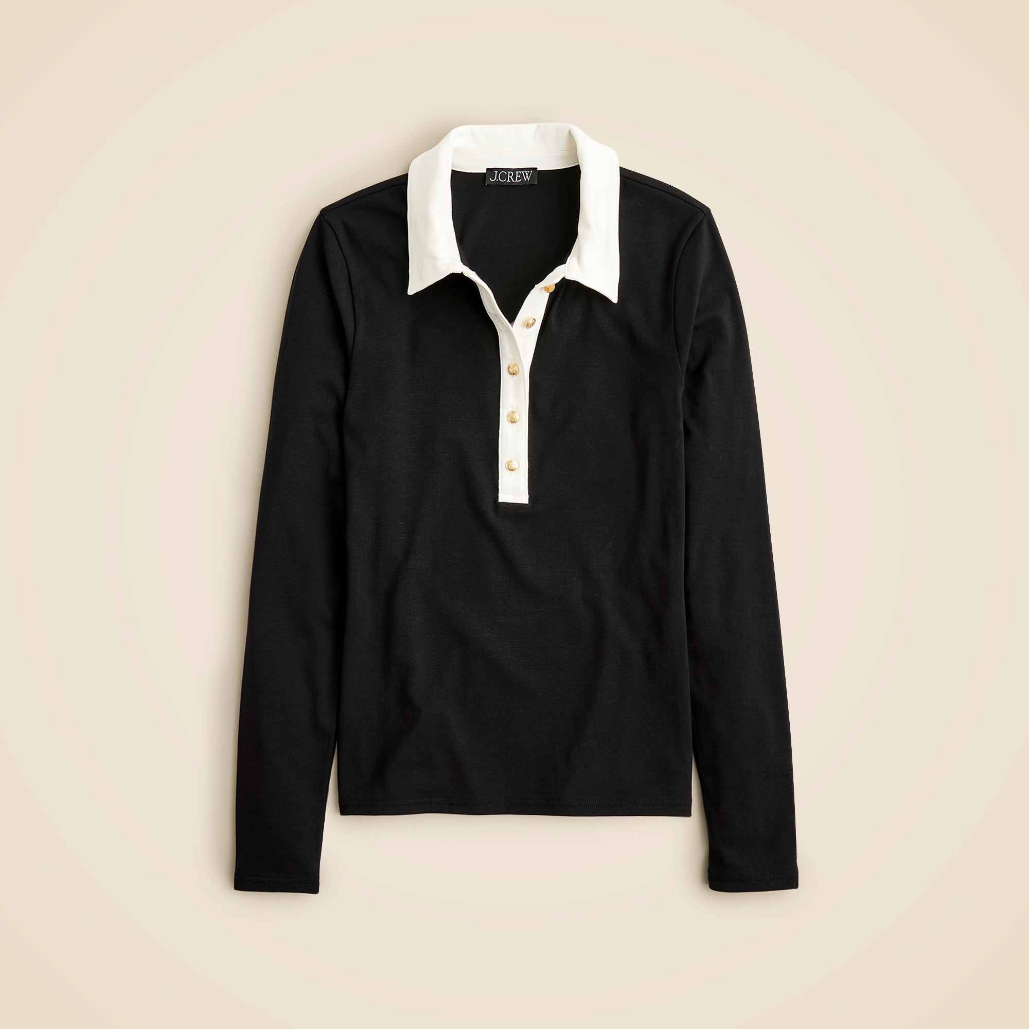 knee length dresses for ladies Men's Organic Cotton Long Sleeves Polo Shirt - Iconic main image 1