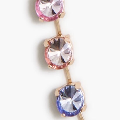 Girls' rainbow gem ribbon necklace PINK MULTI factory: girls' rainbow gem ribbon necklace for girls