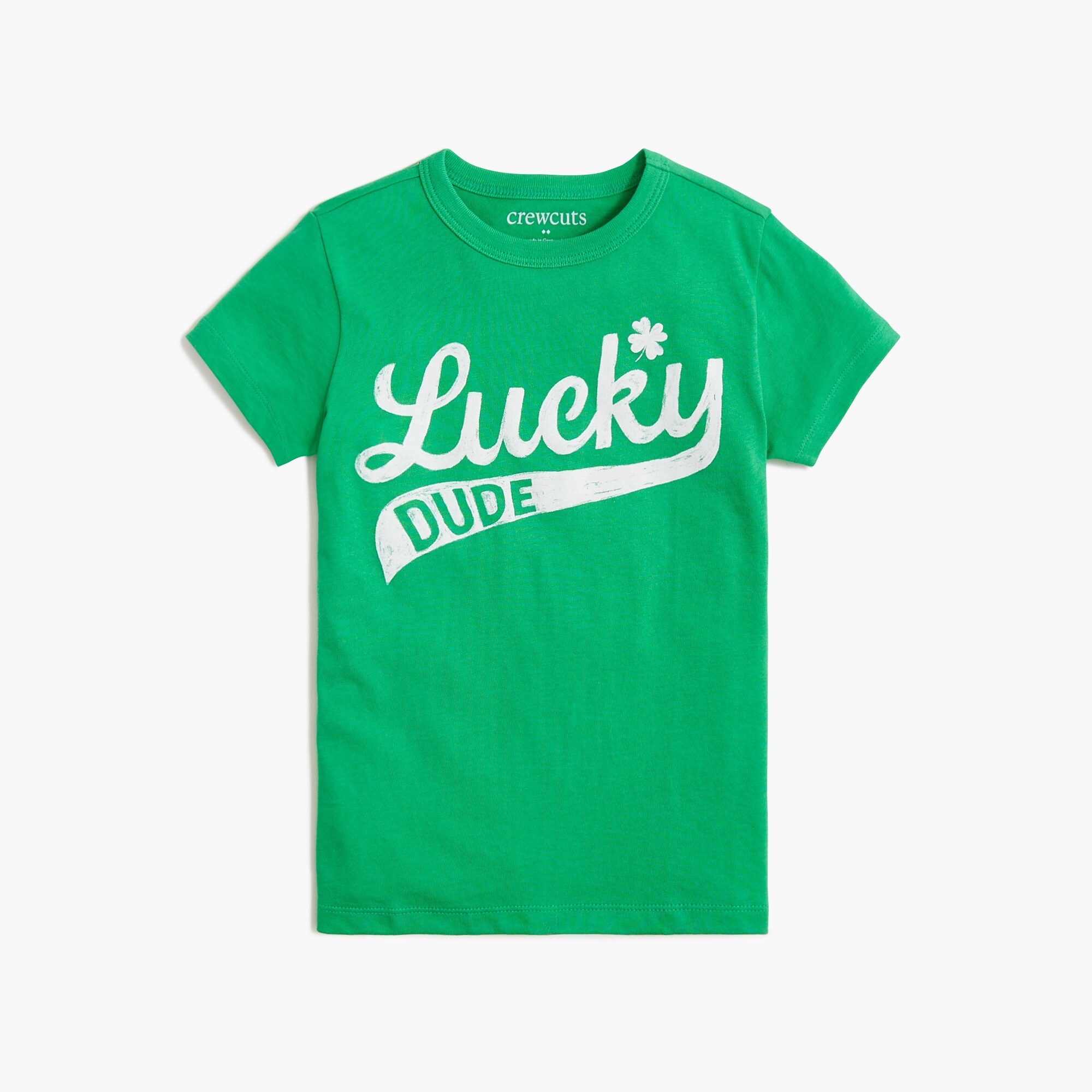 Boys' "lucky dude" graphic tee