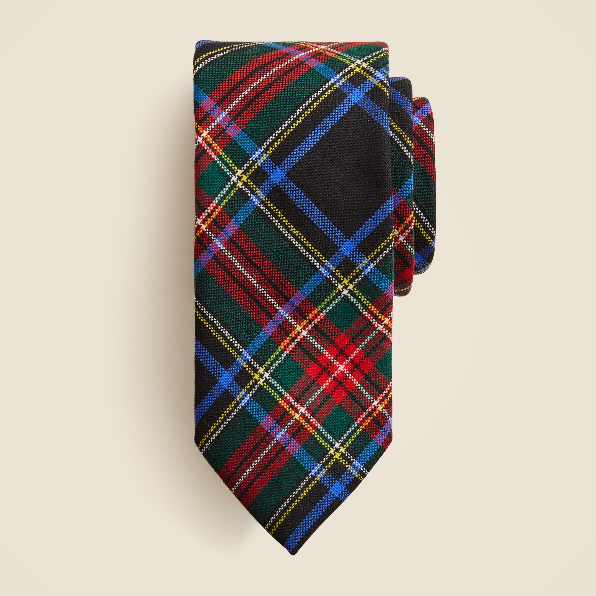 English wool tartan tie