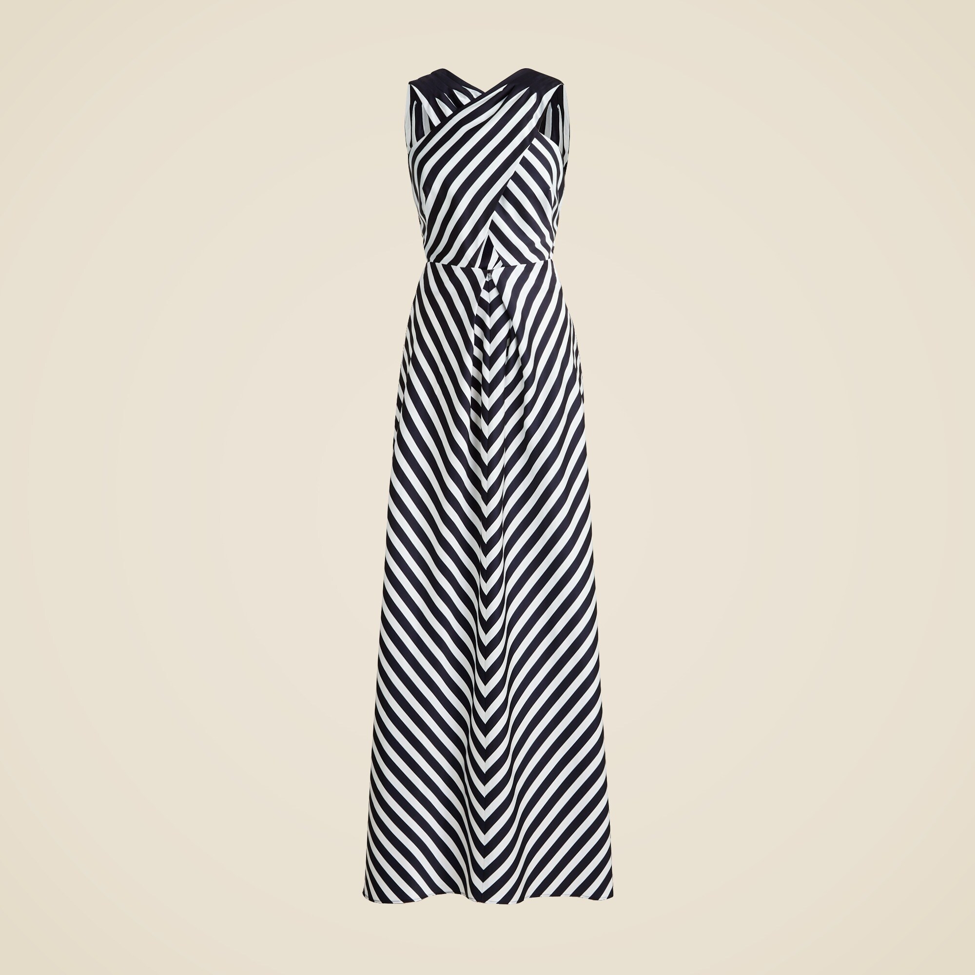 Christopher John Rogers X J.Crew Cross-front Maxi Dress In Stripe For Women  | J.Crew