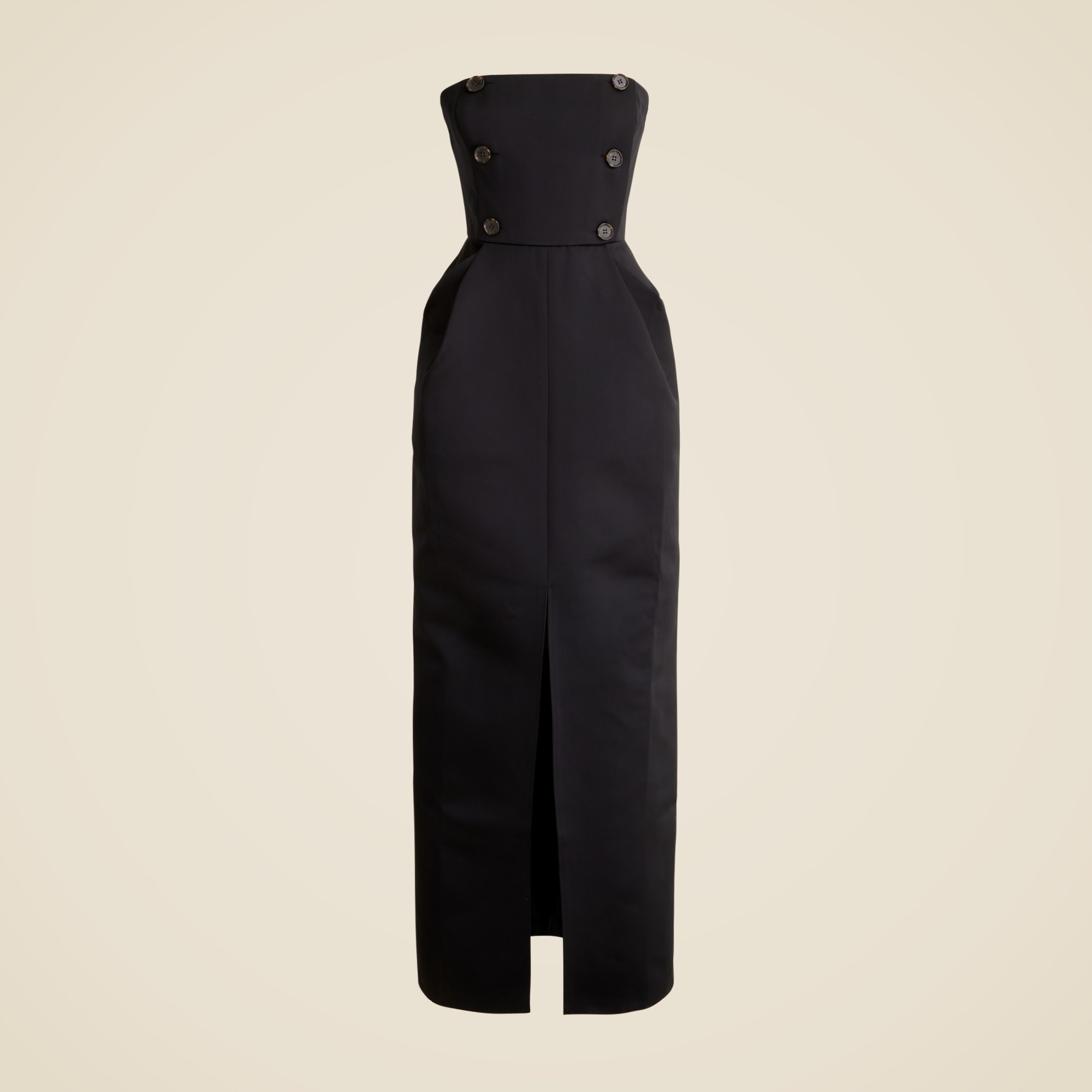 Christopher John Rogers X J.Crew sculpted dress in duchesse satin