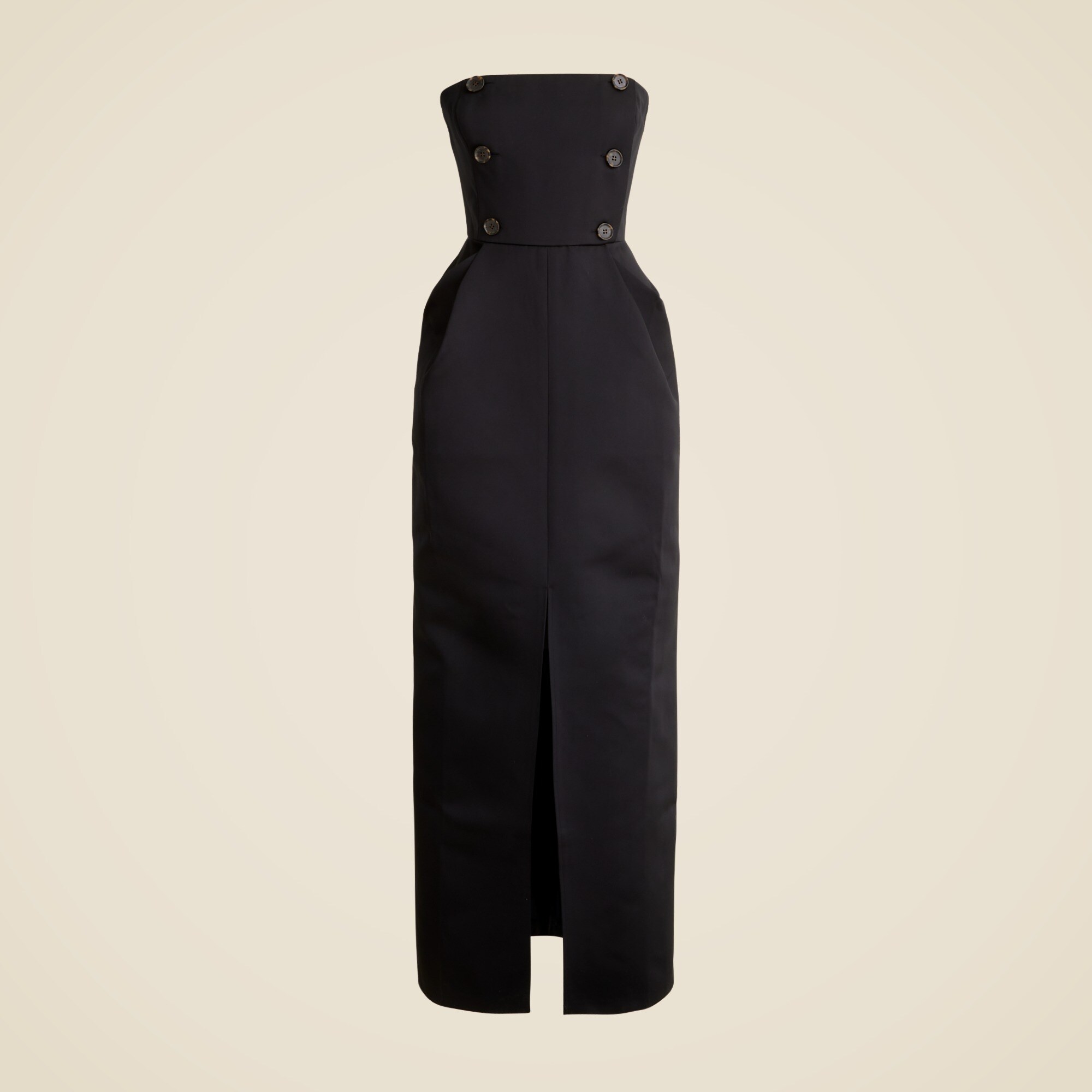 Christopher John Rogers X J.Crew sculpted dress in duchesse satin