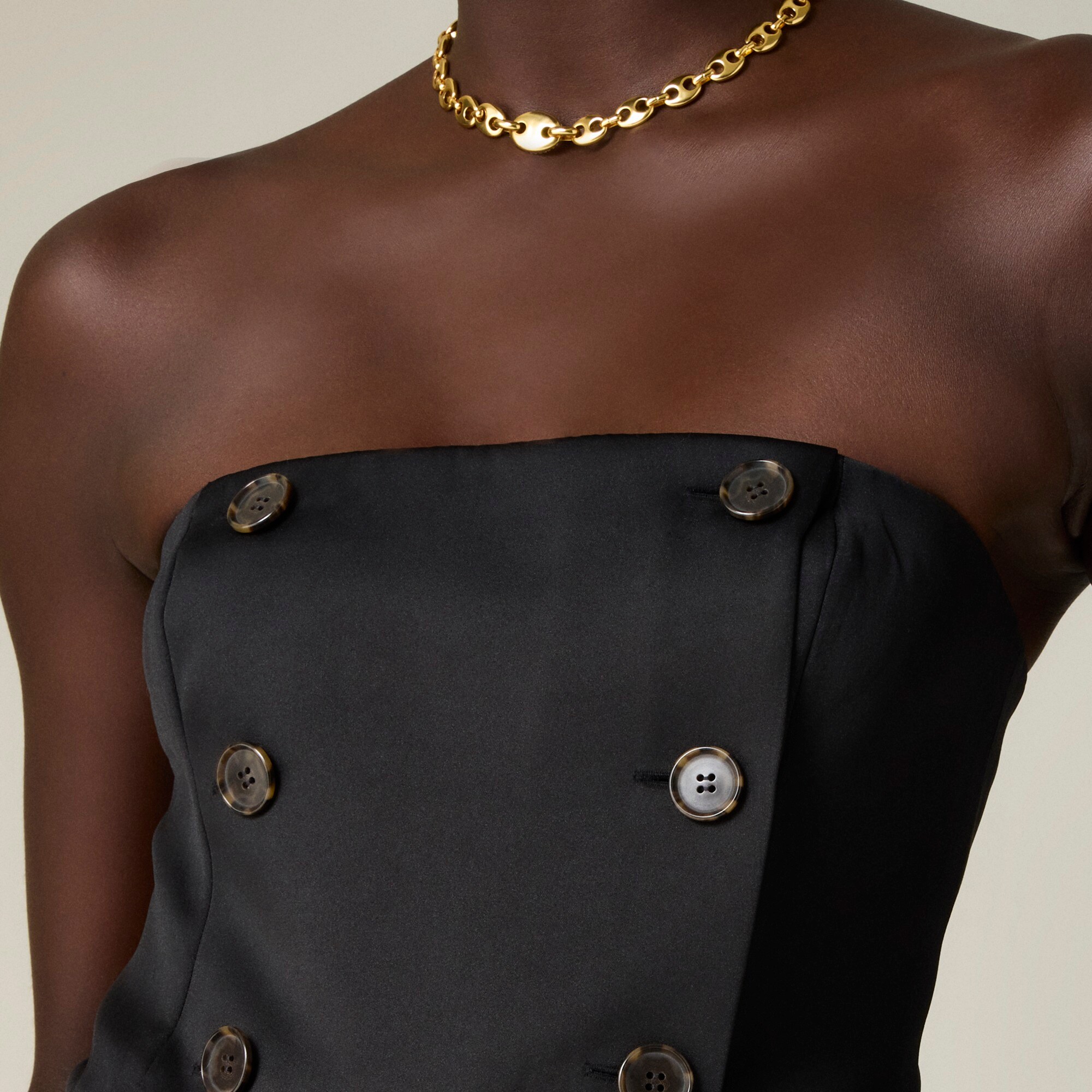 Christopher John Rogers X J.Crew sculpted dress in duchesse satin