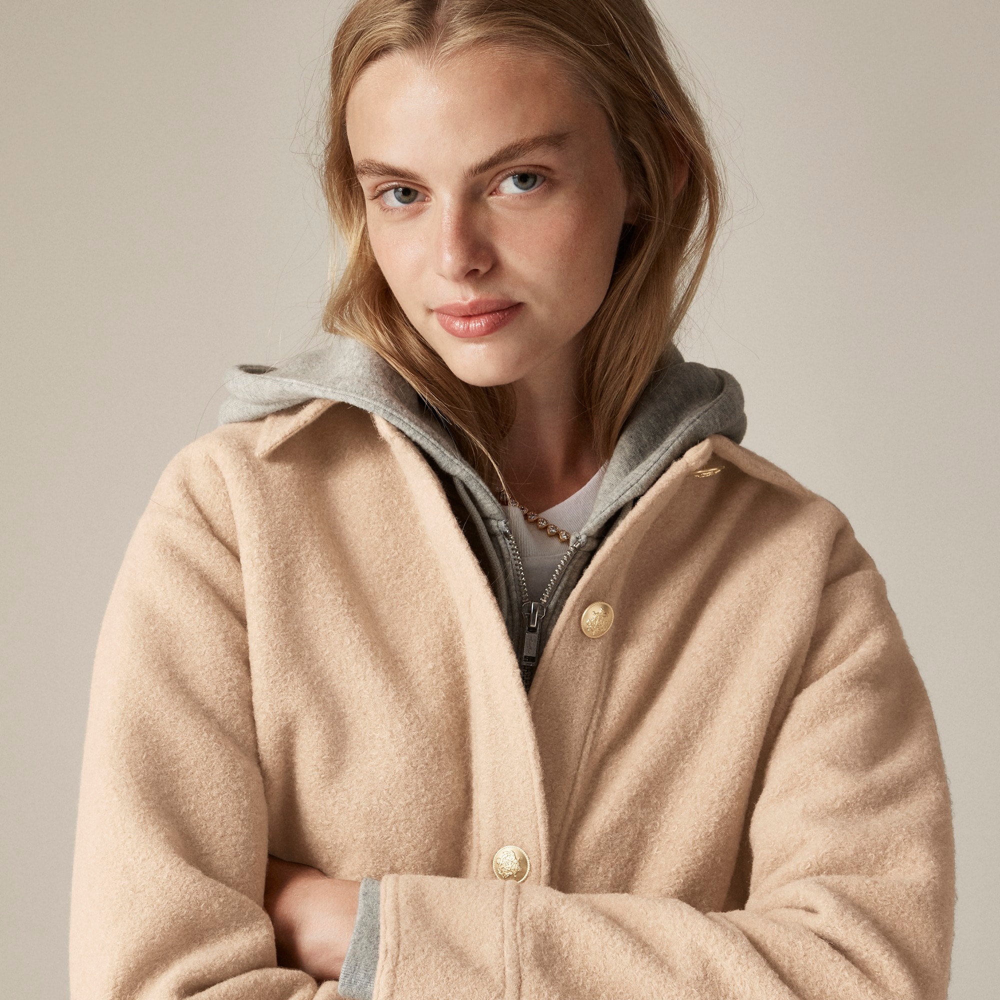  Boucl&eacute; shirt-jacket