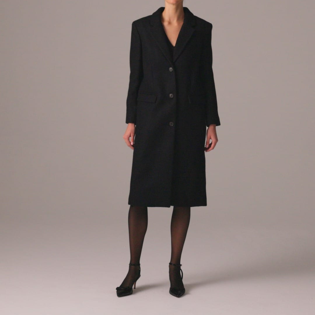 Palais topcoat in Italian wool-blend melton