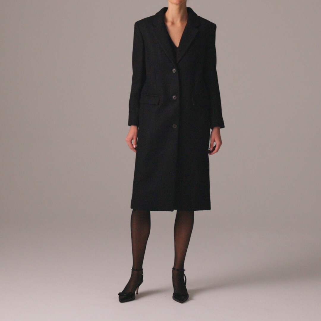 Palais topcoat in Italian wool-blend melton
