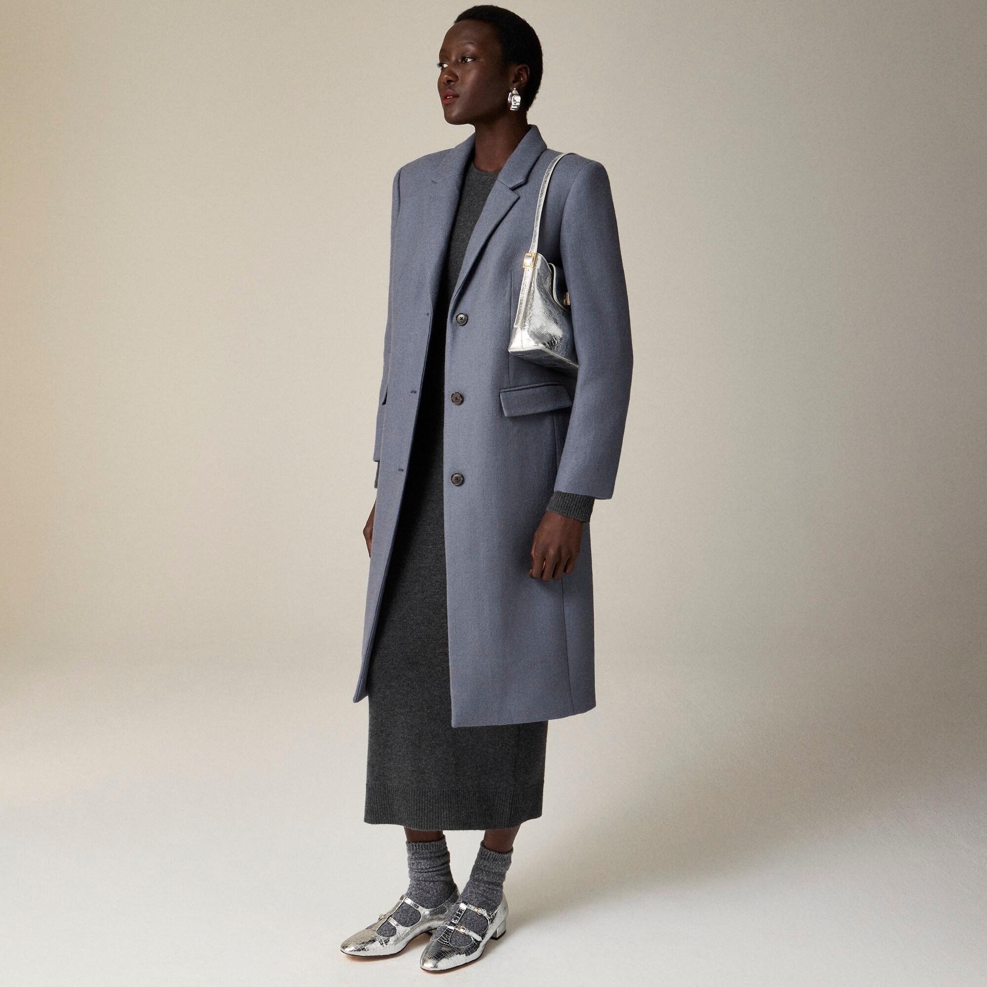 Palais topcoat in Italian wool-blend melton
