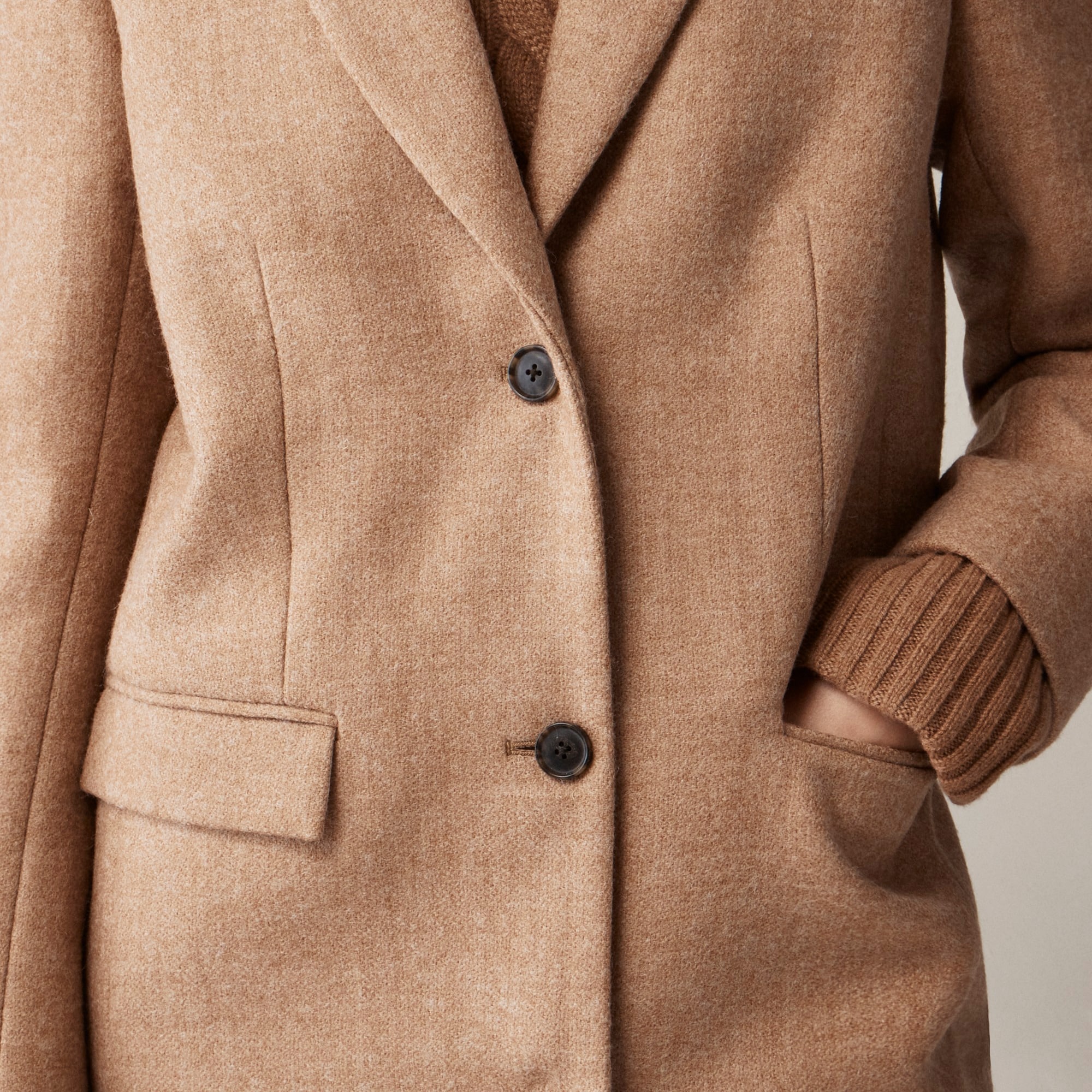 Palais topcoat in Italian wool-blend melton